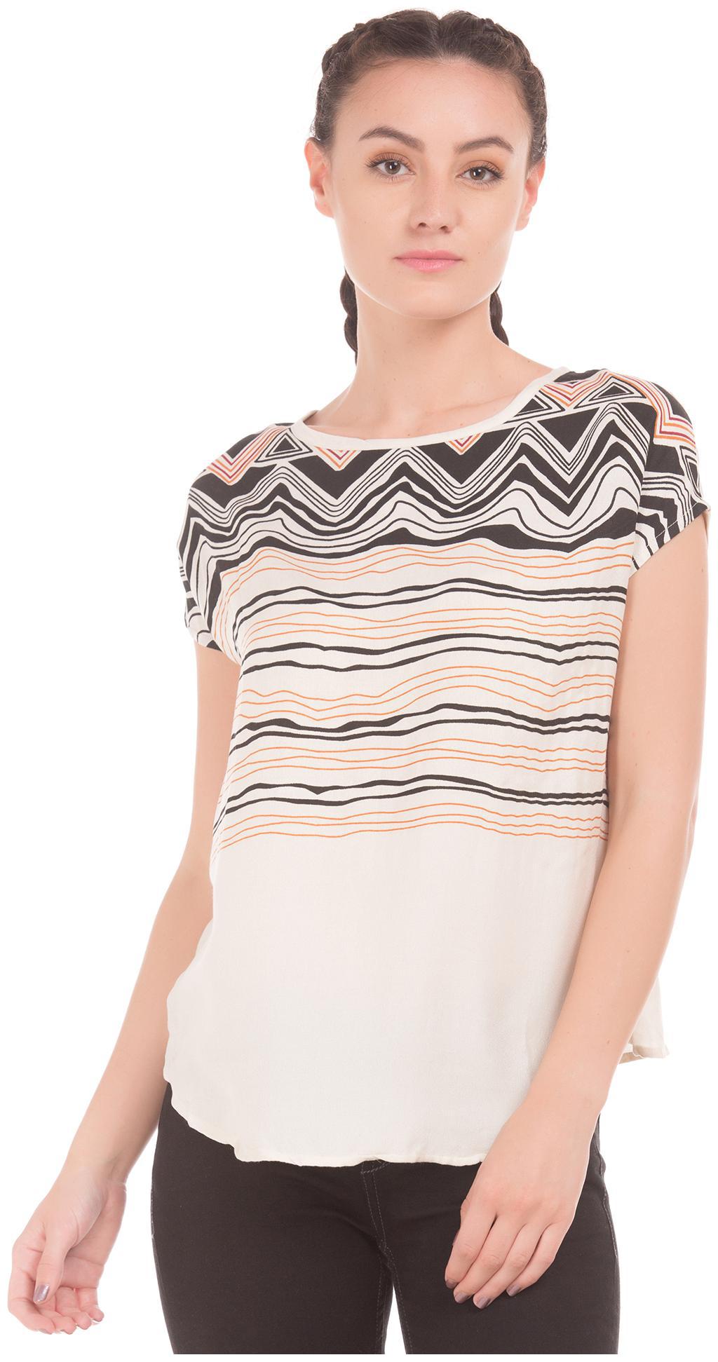 

CHEROKEE Women Striped Regular top - White