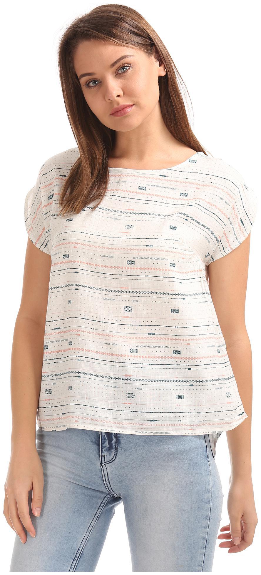 

CHEROKEE Women Printed Regular top - White