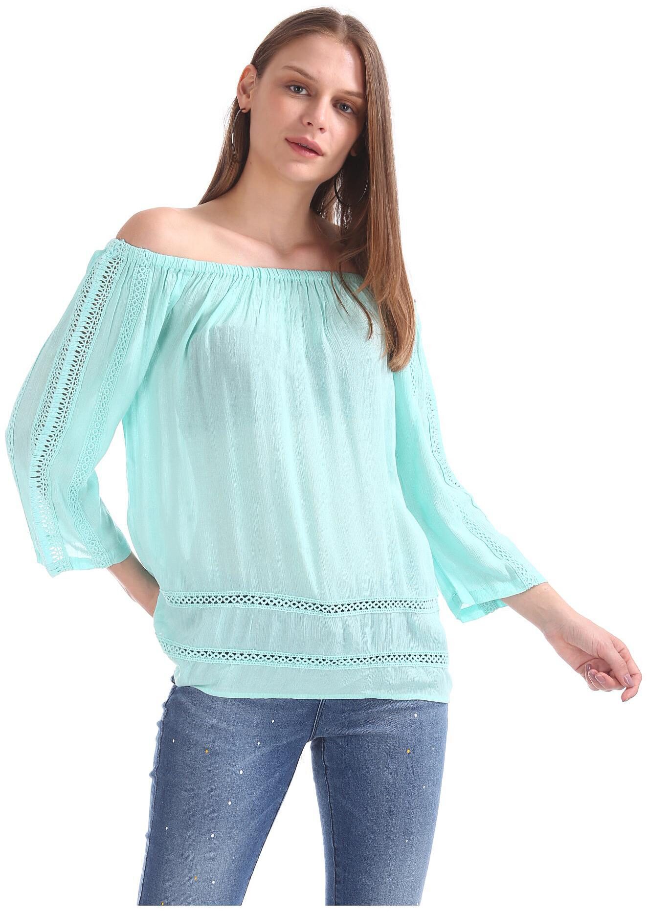

CHEROKEE Women Solid Regular top - Green