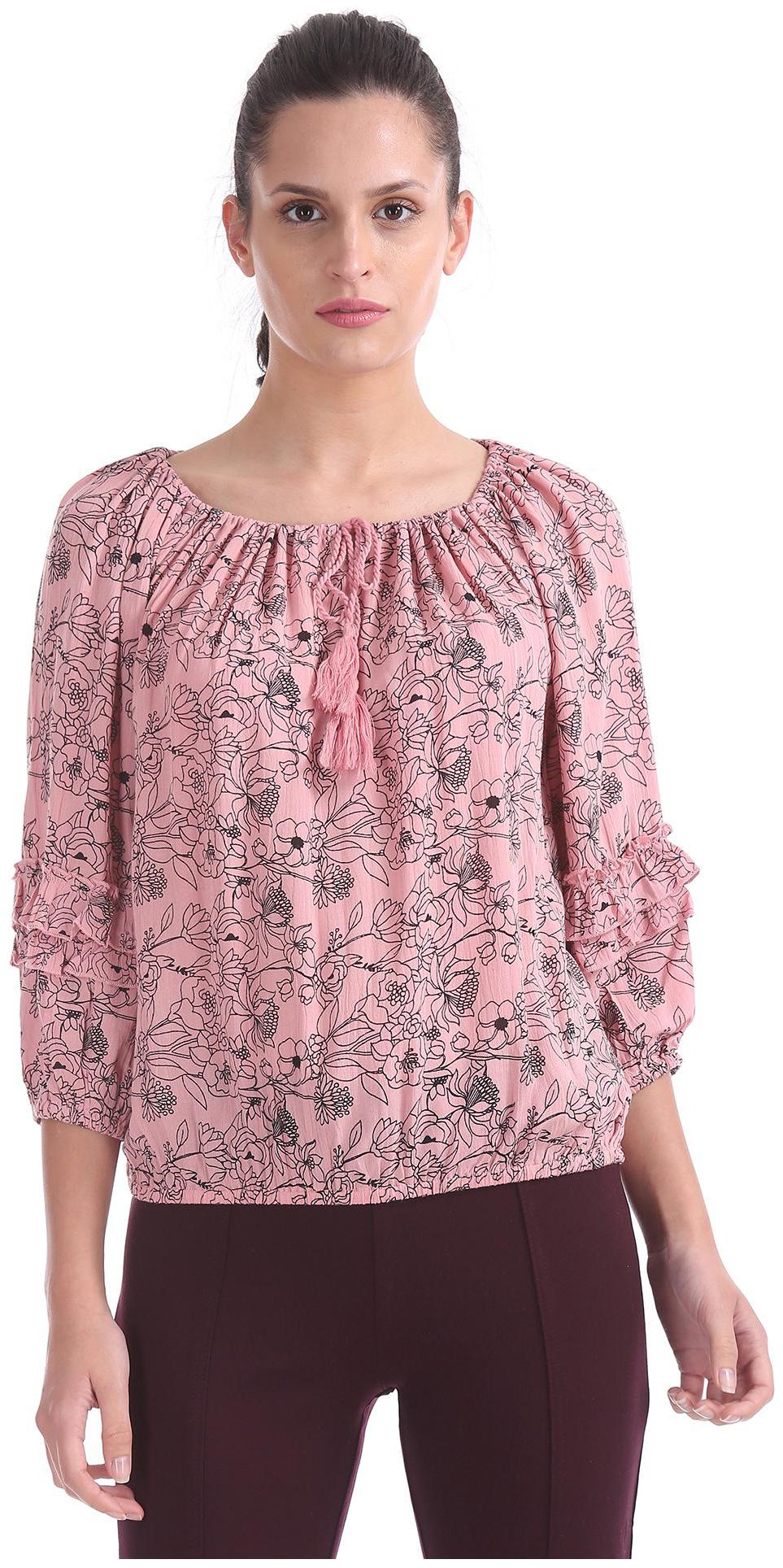 

CHEROKEE Women Printed Regular top - Pink