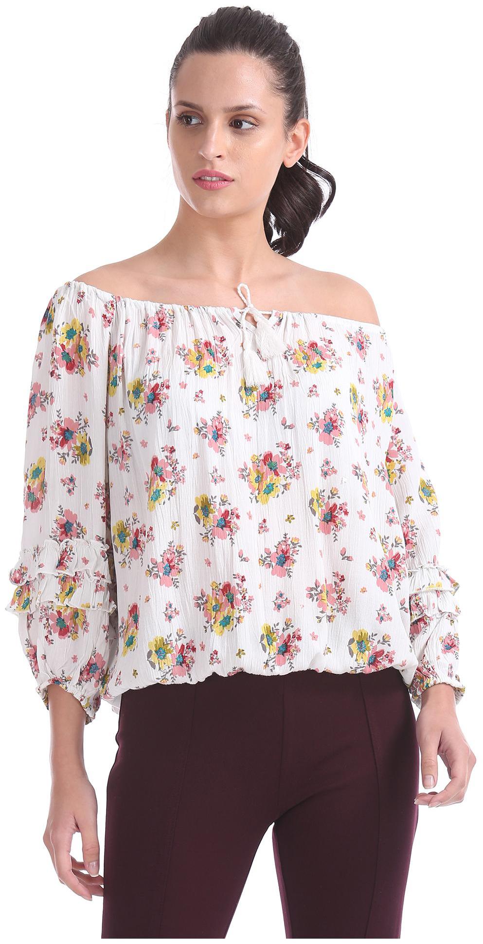 

CHEROKEE Women Printed Regular top - White