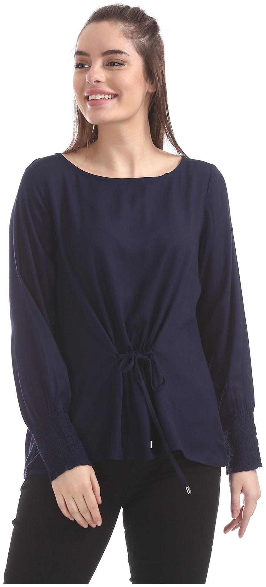 

CHEROKEE Women Solid Regular top - Blue