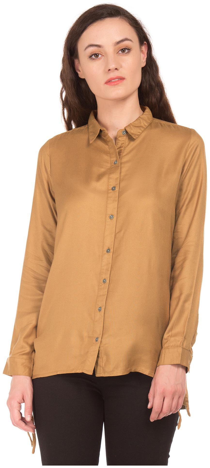 

CHEROKEE Women Brown Solid Regular Fit Shirt