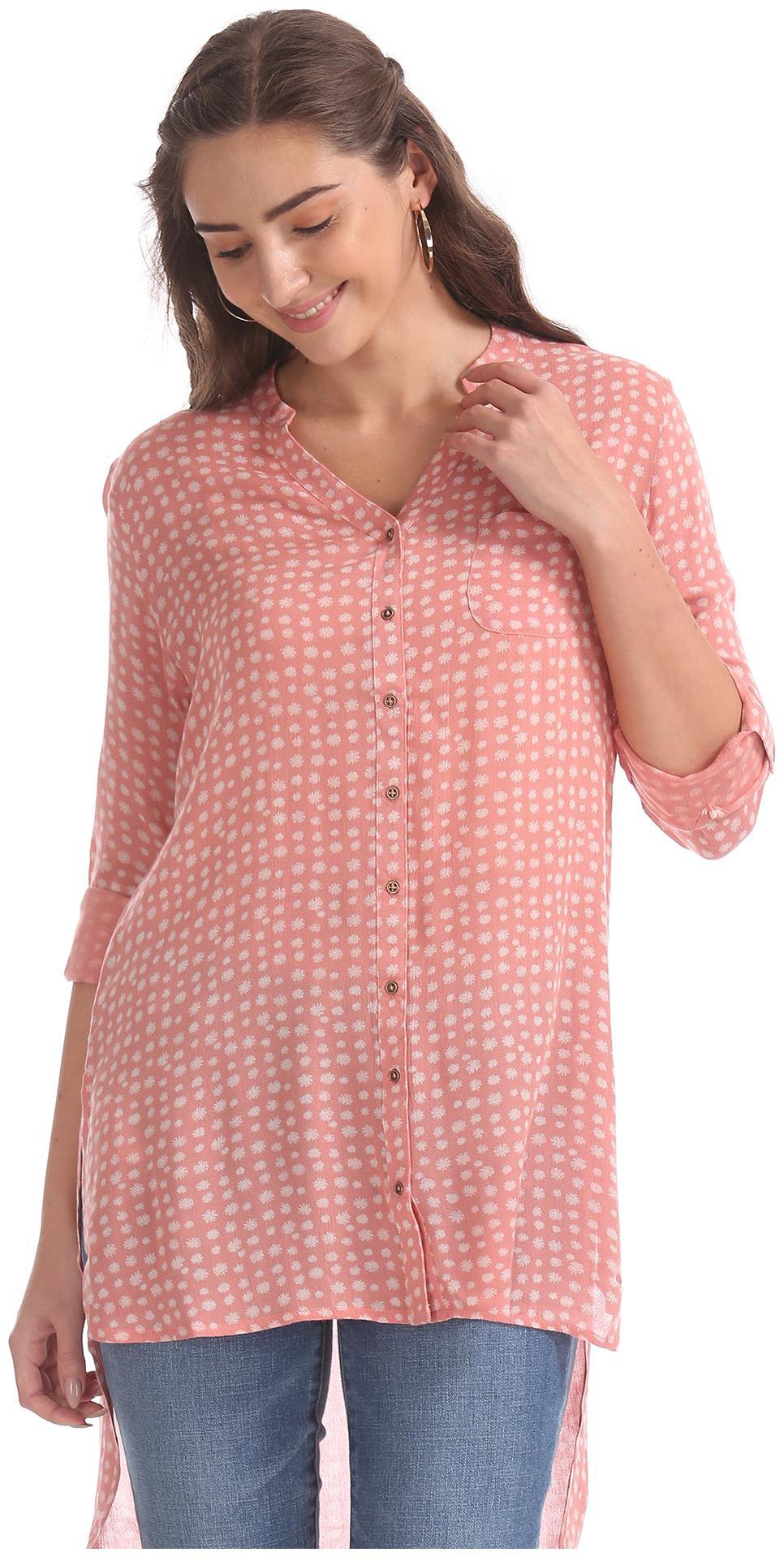 

CHEROKEE Women Printed Regular top - Pink