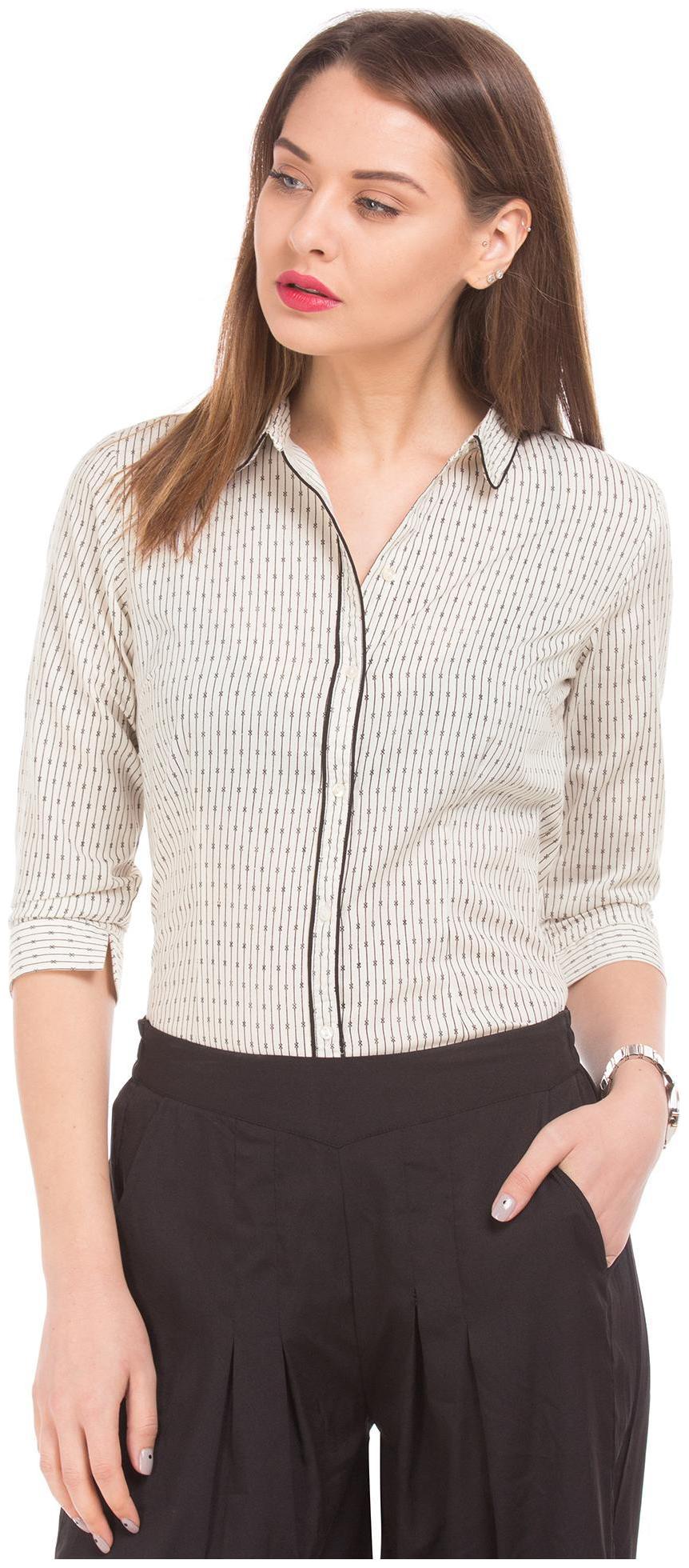 

CHEROKEE Women White Printed Regular Fit Shirt
