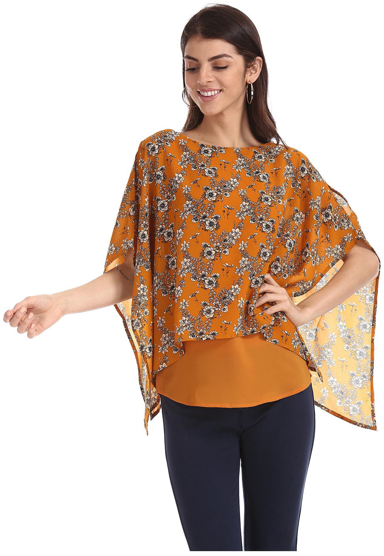 

CHEROKEE Women Printed Regular top - Yellow