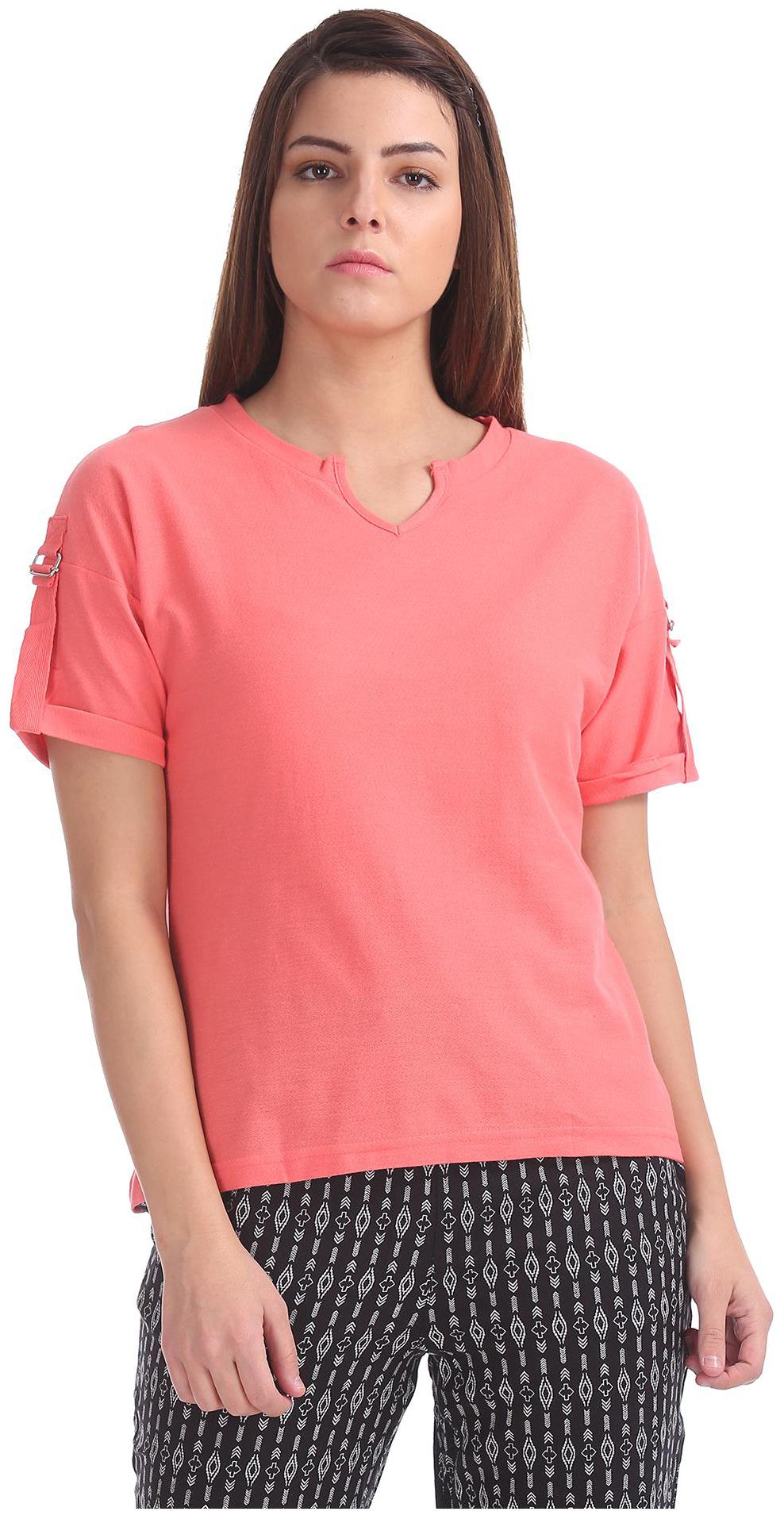 

CHEROKEE Women Solid Regular top - Orange