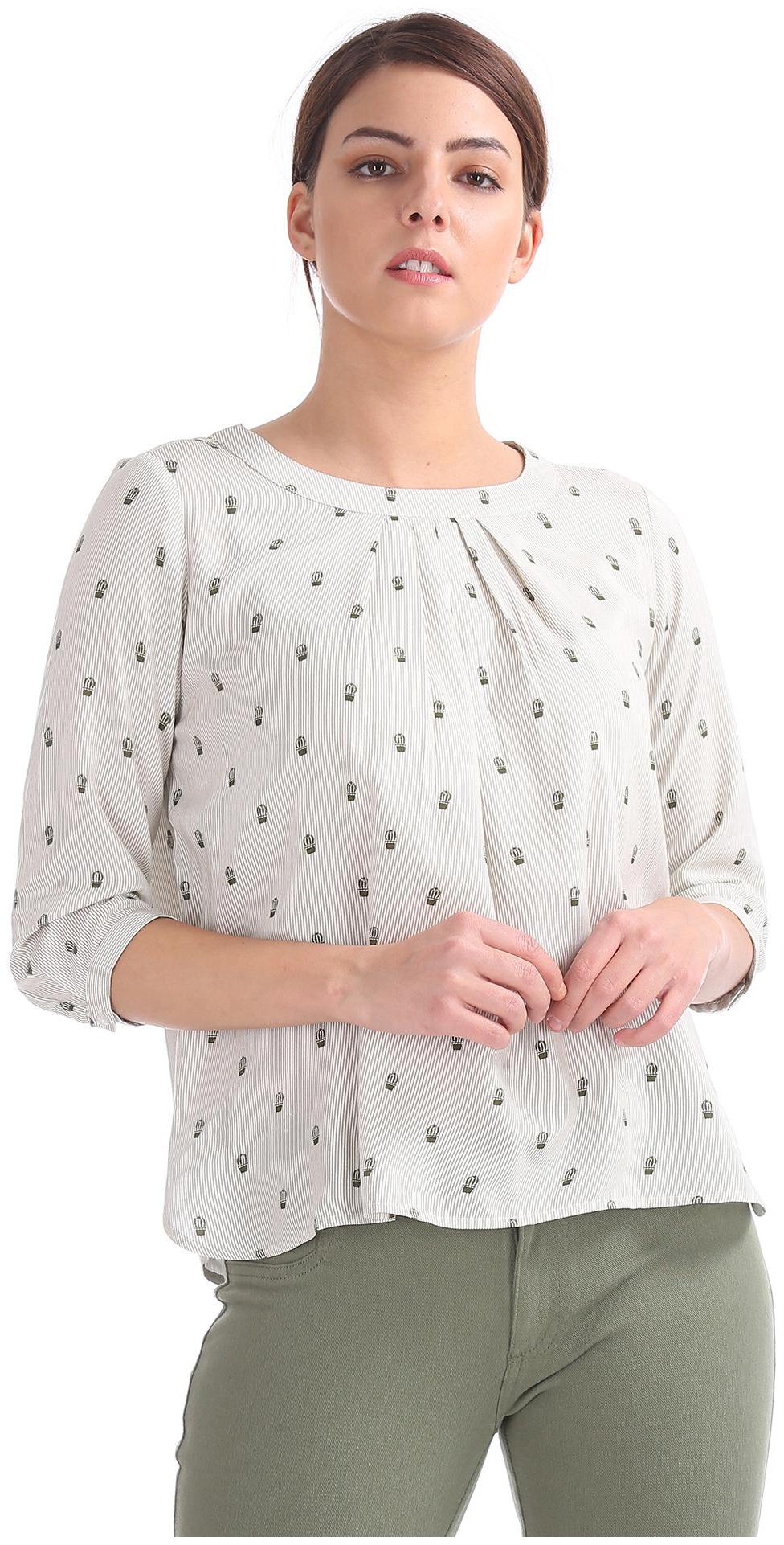

CHEROKEE Women Striped Regular top - White
