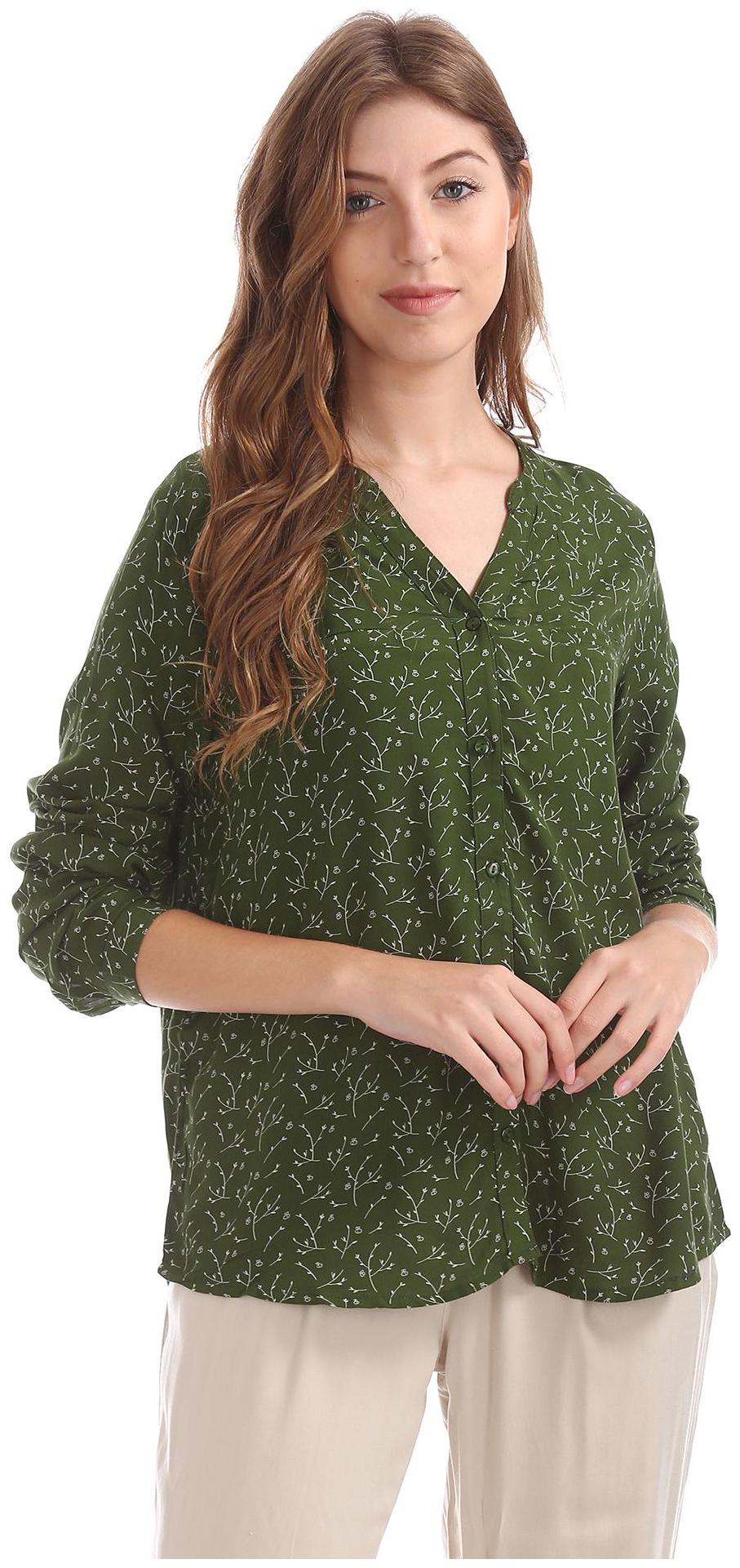 

CHEROKEE Women Green Printed Regular Fit Shirt