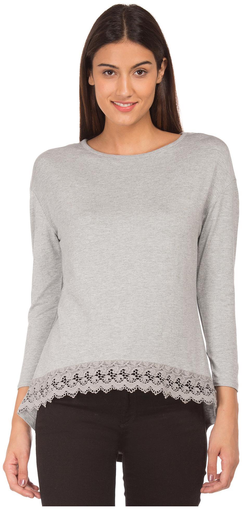 

CHEROKEE Women Solid Regular top - Grey