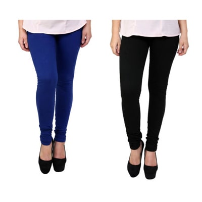 

Chhavi Legging Black And Blue Cotton Pack Of 2 Legging