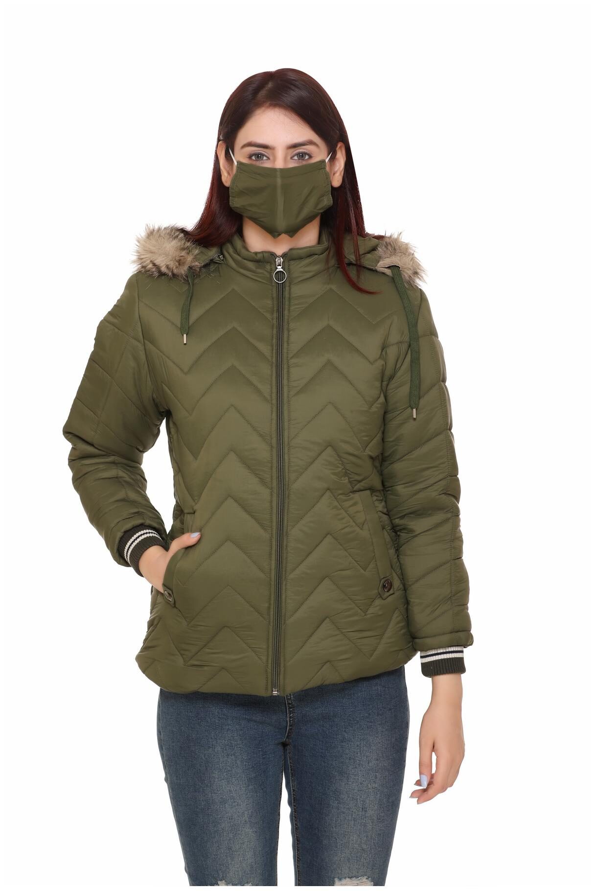 

Chill Fighter Women Solid Regular Jacket - Green