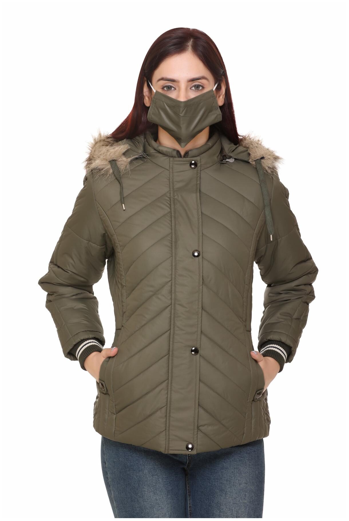 

Chill Fighter Women Solid Regular Jacket - Green