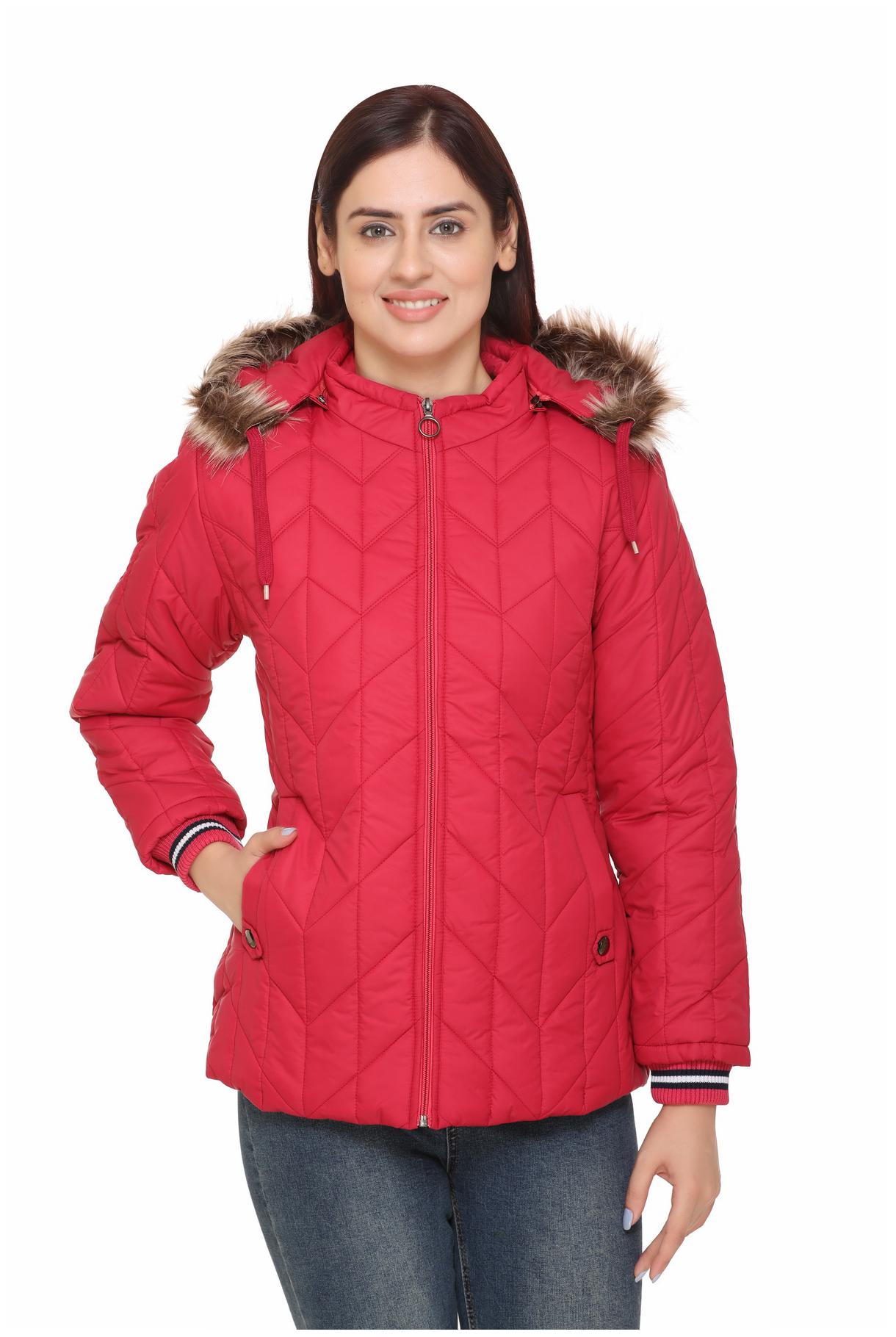 

Chill Fighter Women Solid Regular Jacket - Red
