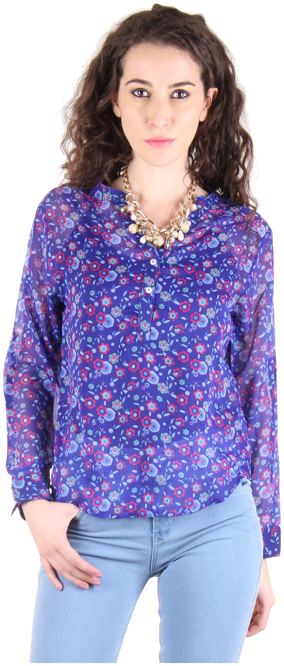 

CHIMERA Women Printed Regular top - Blue