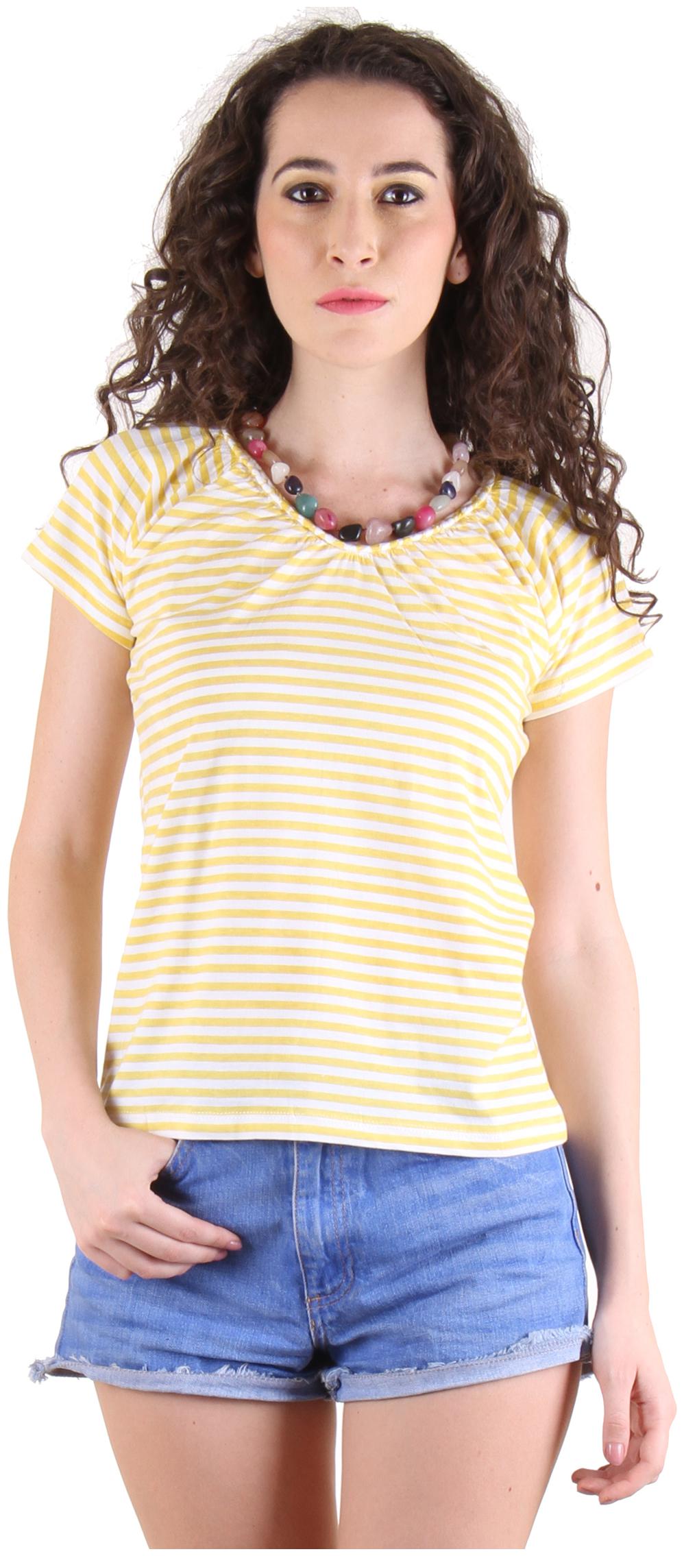

CHIMERA Women Yellow Regular fit Round neck Cotton T shirt