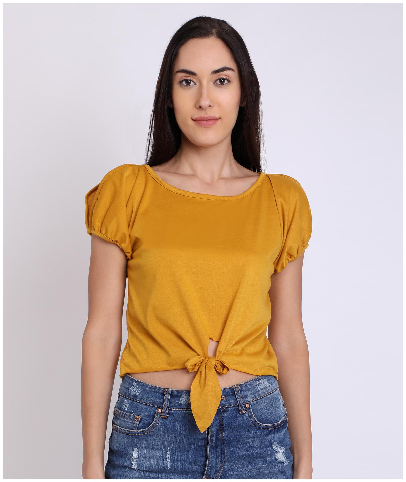 

Chimpaaanzee Women Solid Regular top - Yellow