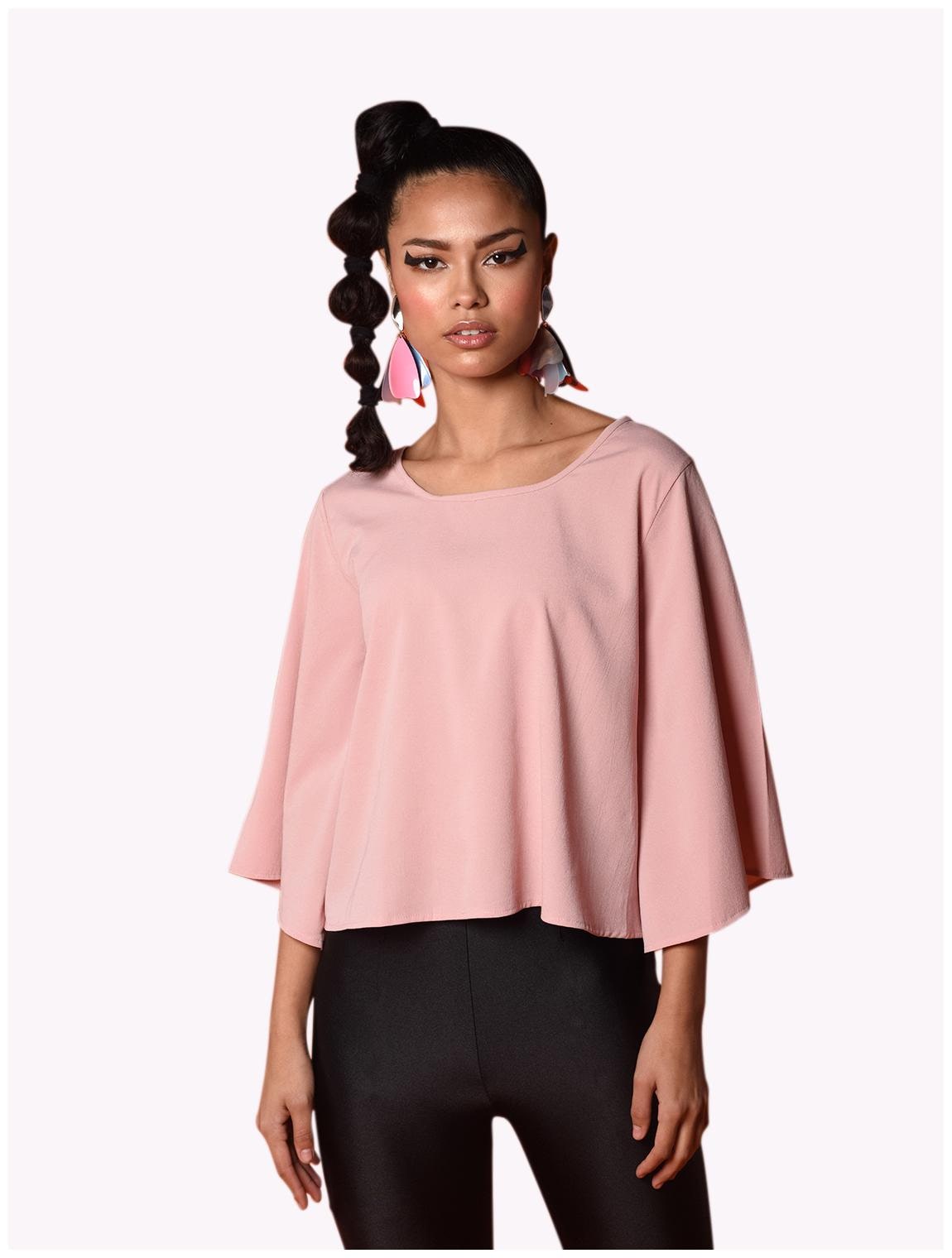 

Chimpaaanzee Women s Pink Polyester Solid Boxy