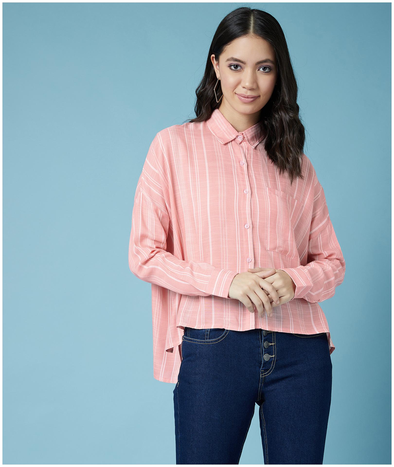 

Chimpaaanzee Women Striped Shirt style - Pink