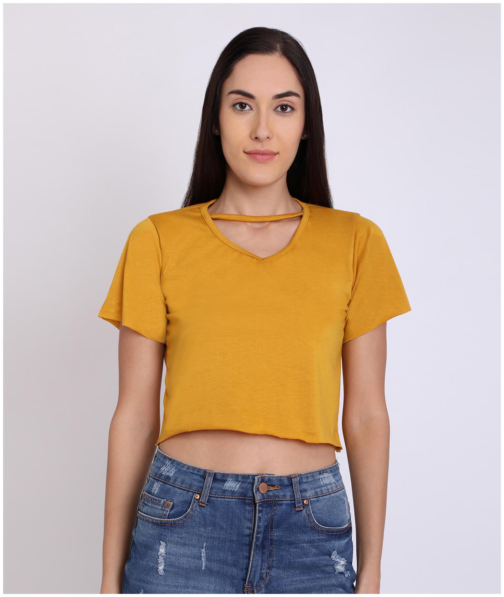 

Chimpaaanzee Women Solid Regular top - Yellow