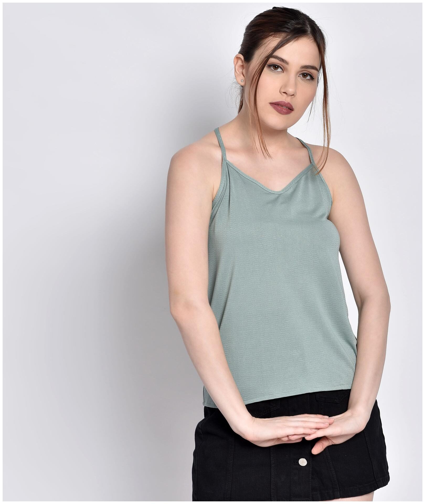

Chimpaaanzee Women Solid Regular top - Green