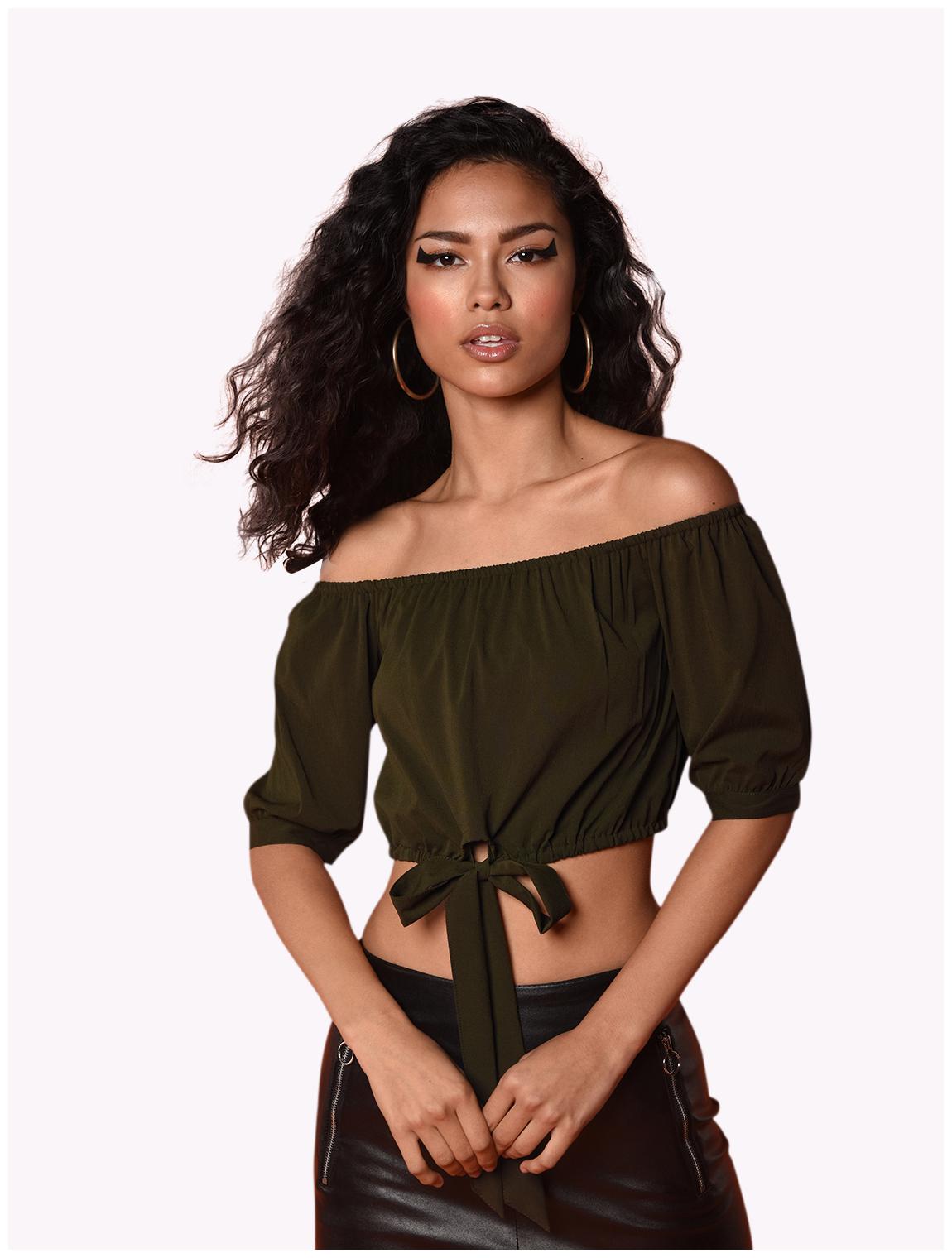 

Chimpaaanzee Polyester Solid Green Blouson Women