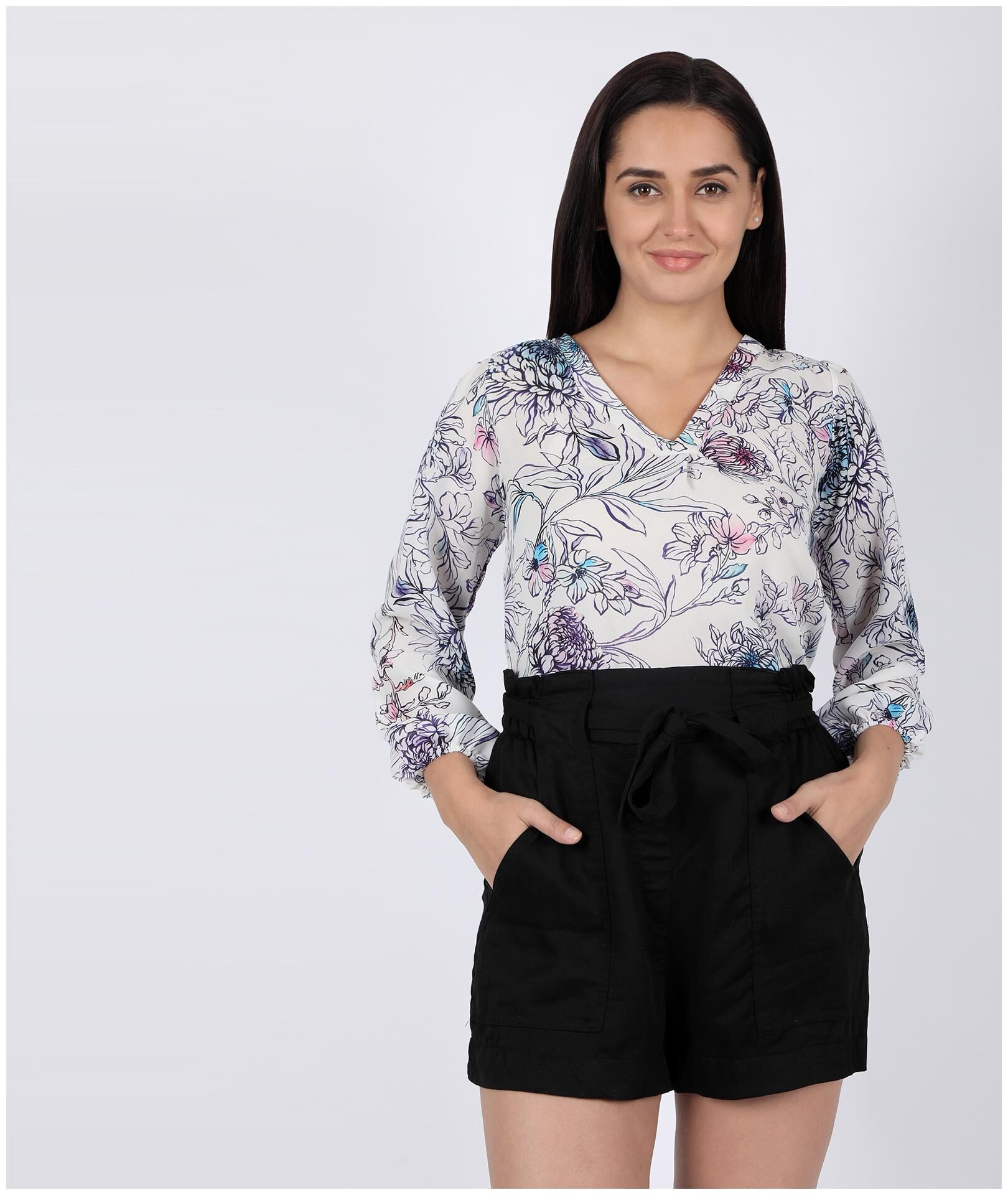 

Chimpaaanzee Women Floral Regular top - White