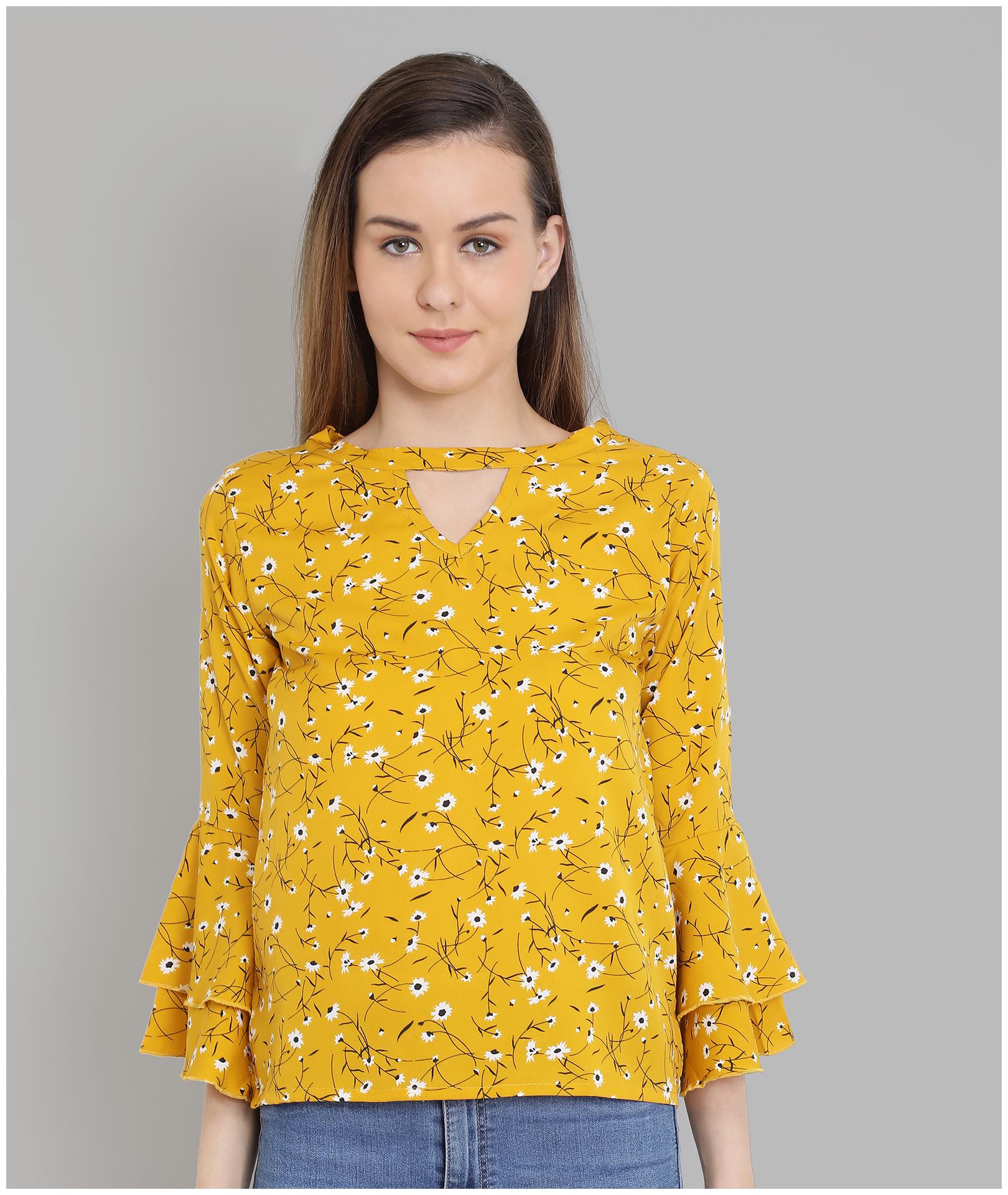 

Chimpaaanzee Women Floral Regular top - Yellow