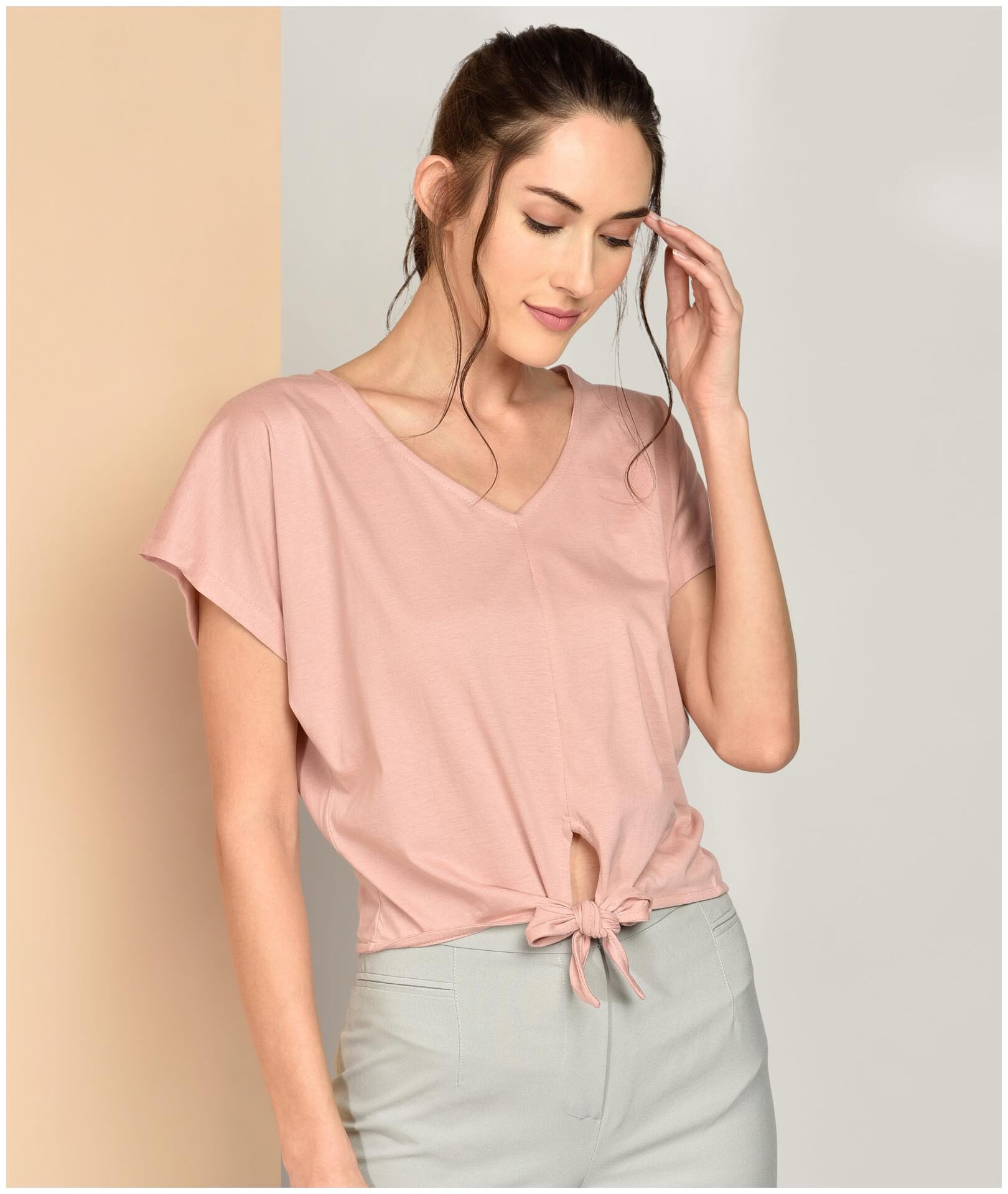 

Chimpaaanzee Women Pink Cotton Solid Top
