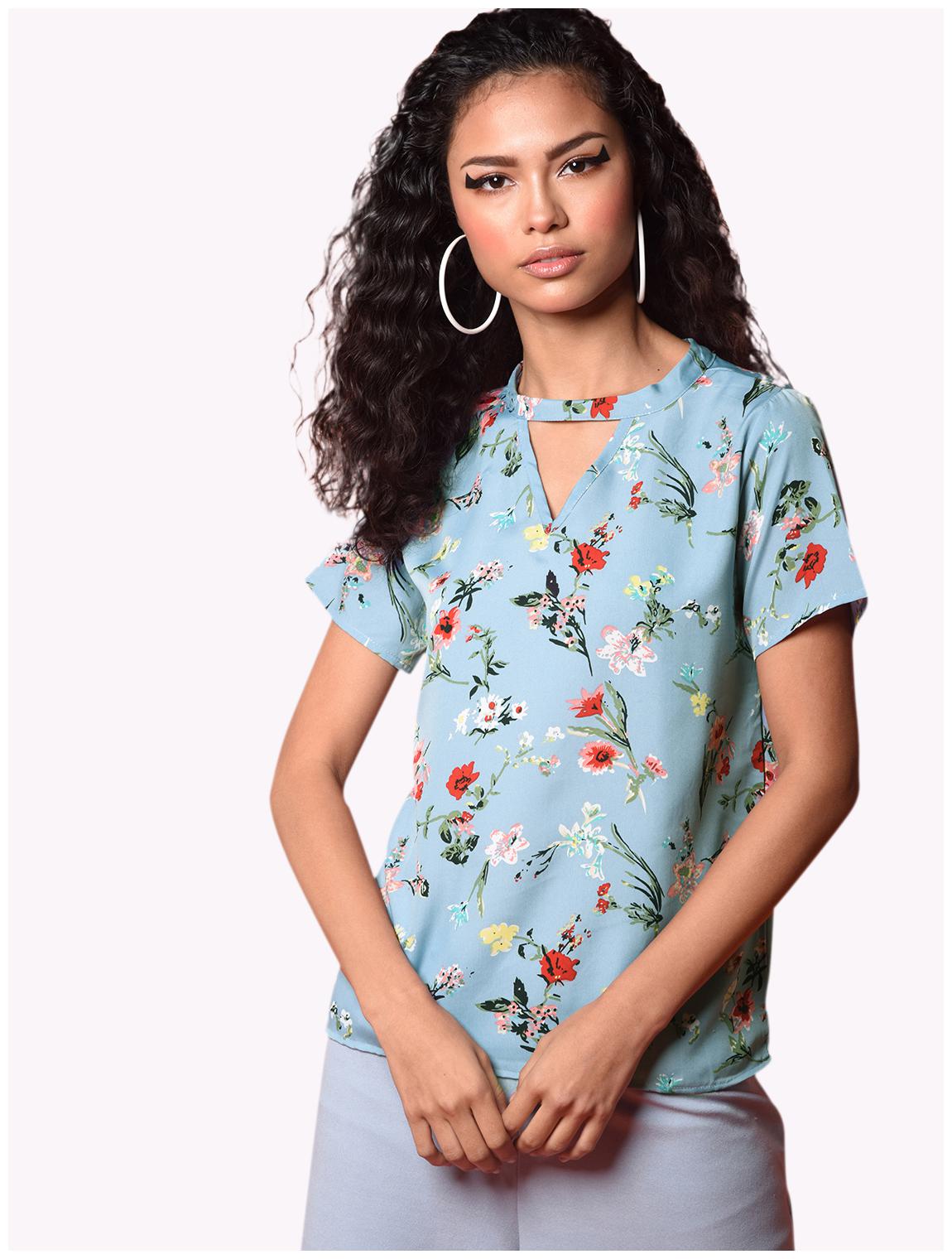 

Chimpaaanzee Women Floral Regular top - Blue