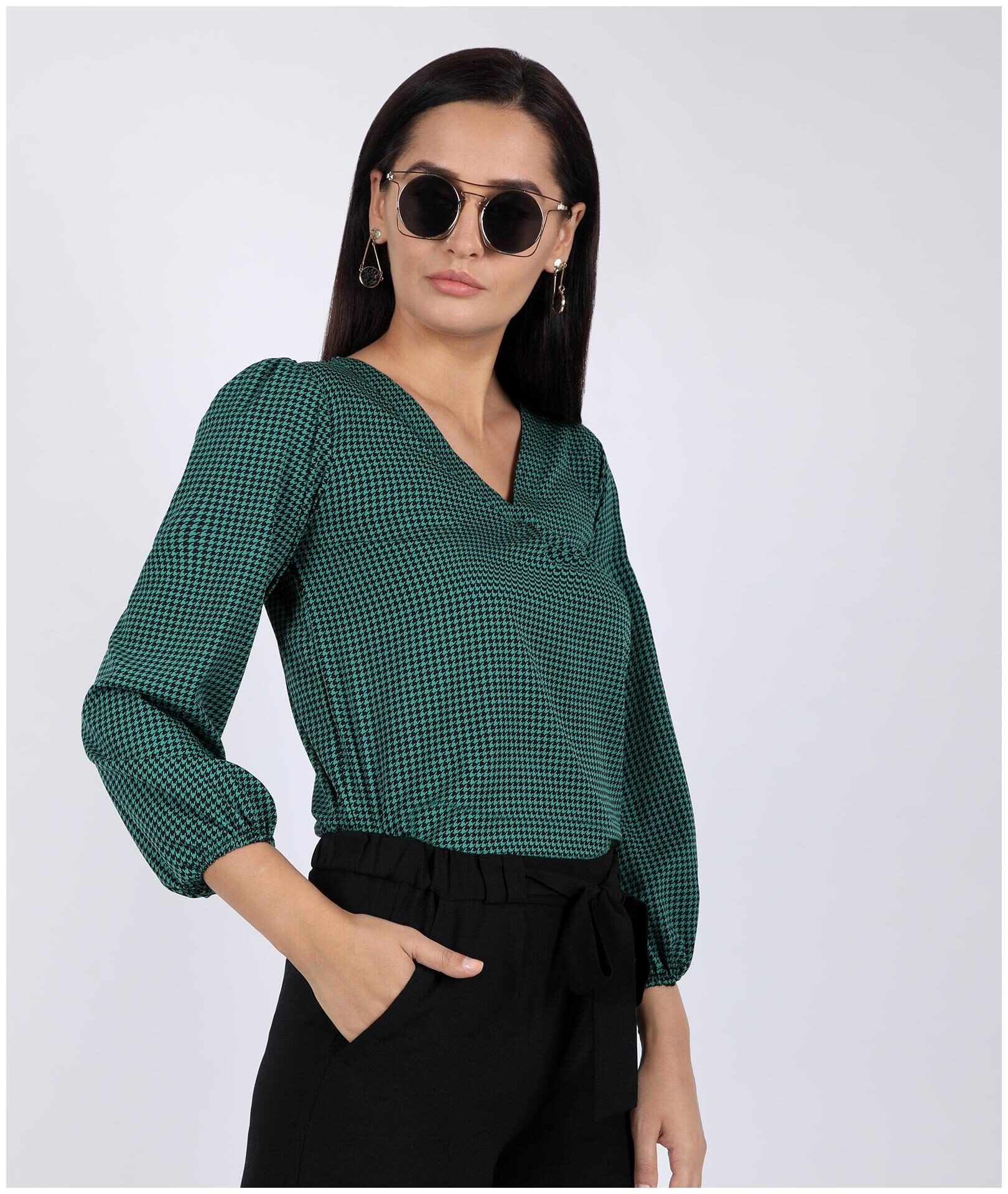 

Chimpaaanzee Women Printed Regular top - Green