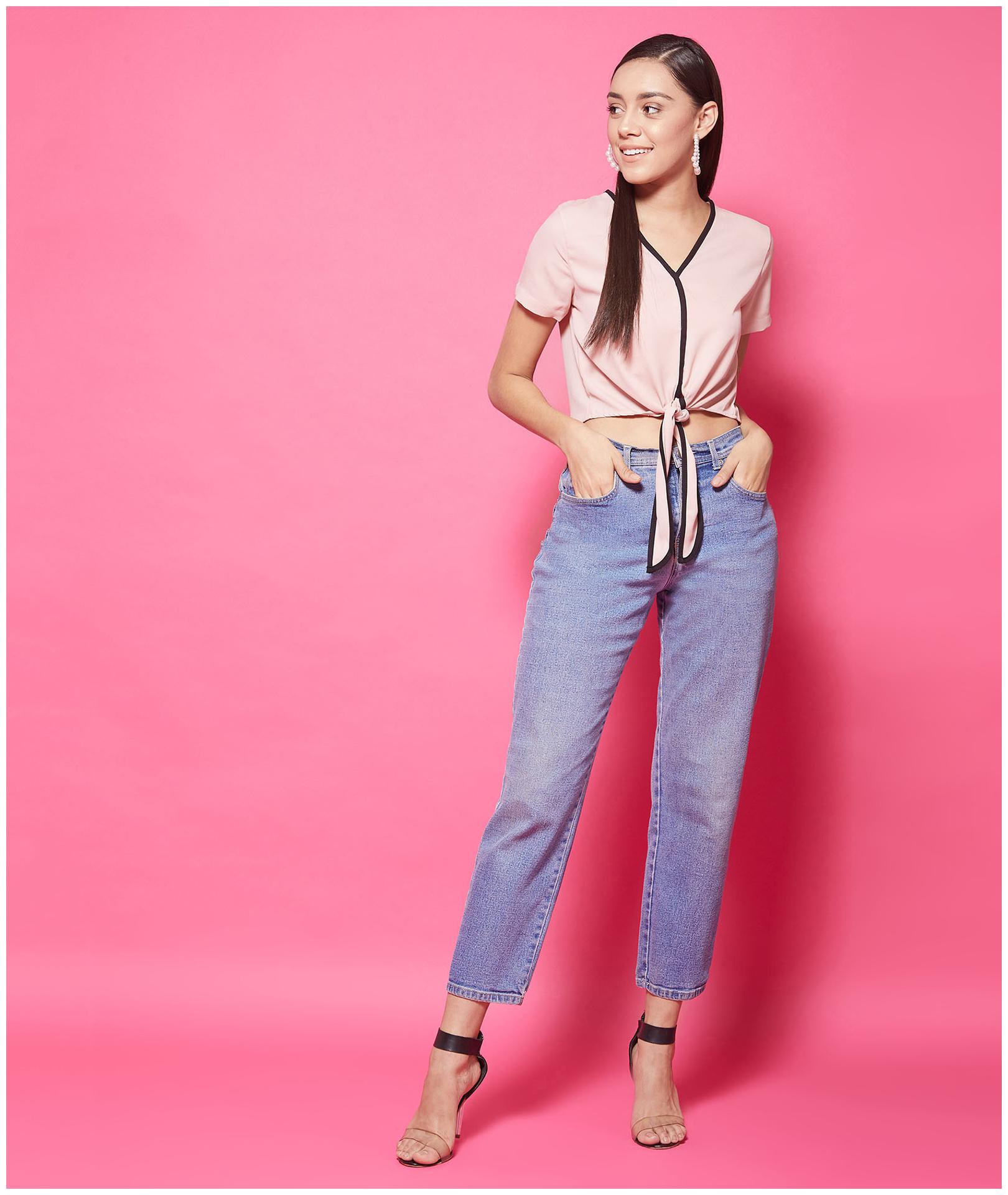 

Chimpaaanzee Women Solid Regular top - Pink
