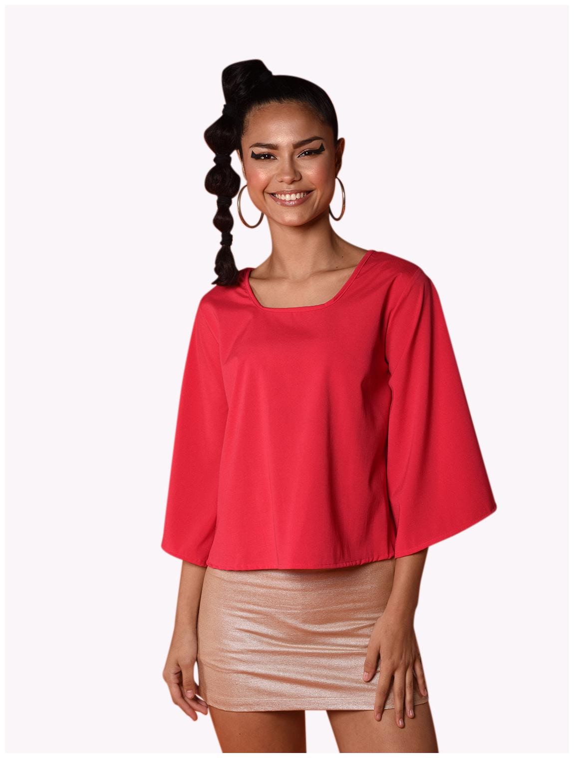 

Chimpaaanzee Women s Pink Polyester Solid Boxy