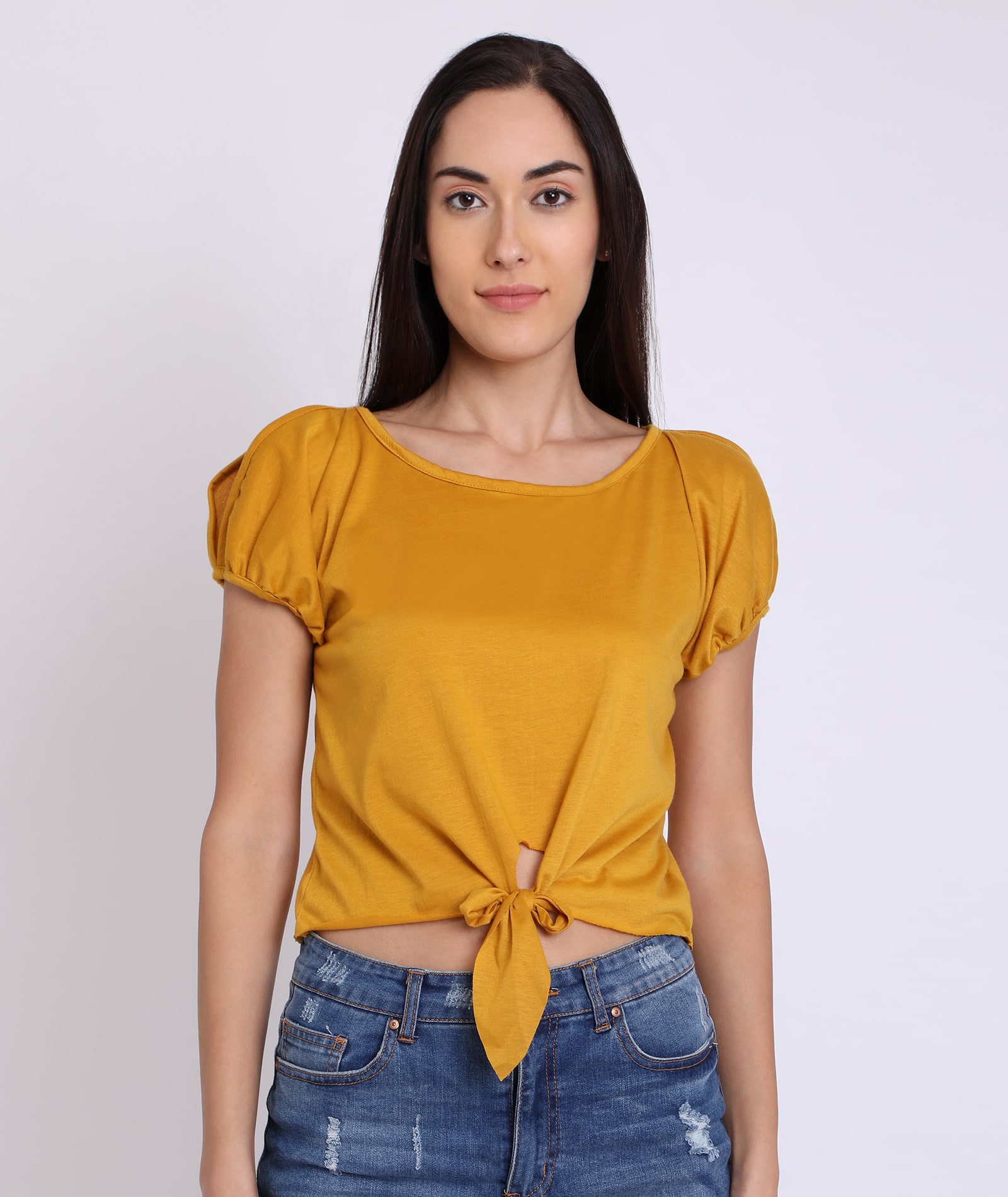 

Chimpaaanzee Women Solid Regular top - Yellow