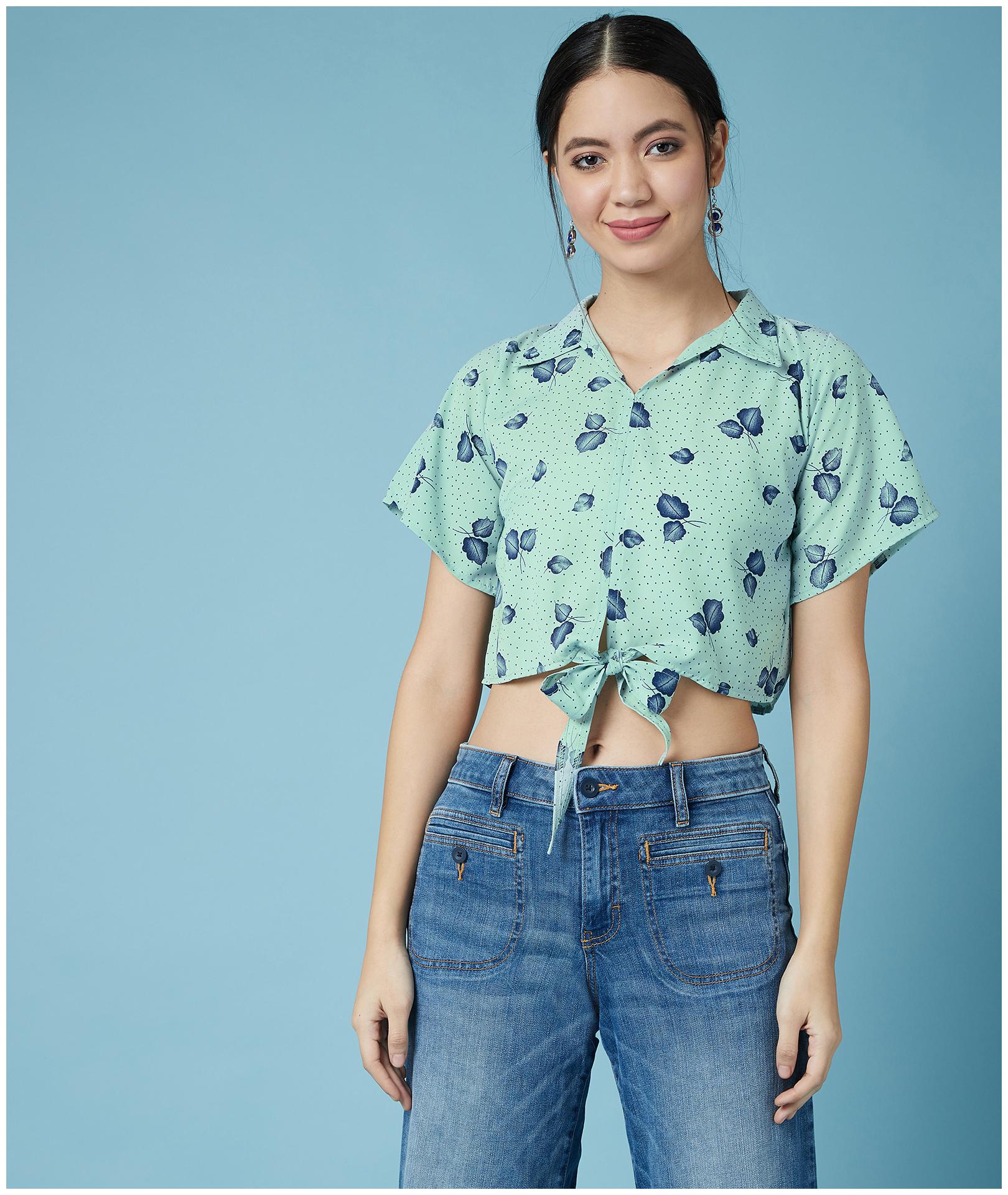 

Chimpaaanzee Women Printed Shirt style - Green
