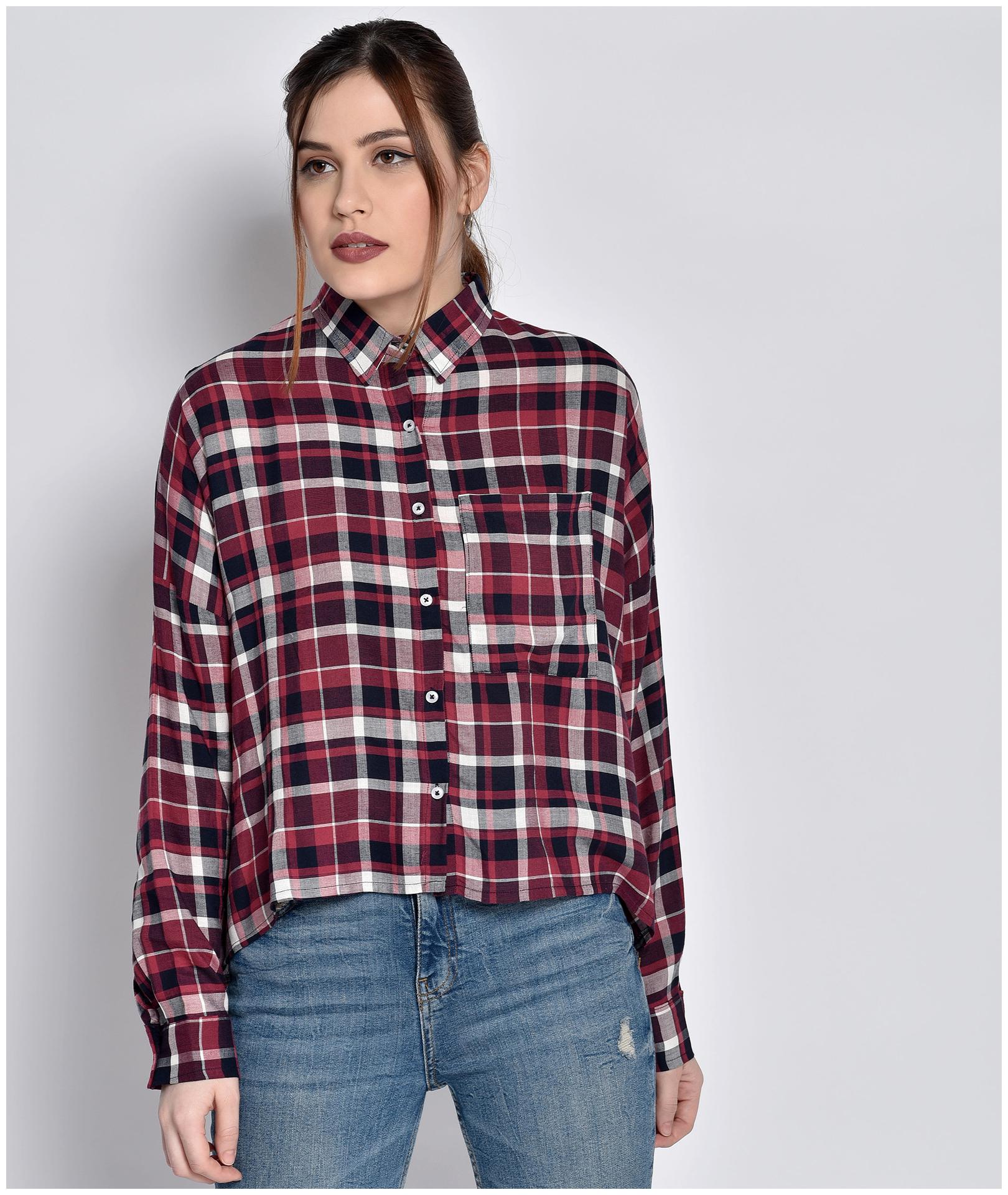 

Chimpaaanzee Women Checked Shirt style - Multi