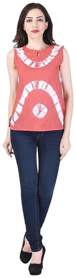 

CHINMAYA Women Geometric Regular top - Red