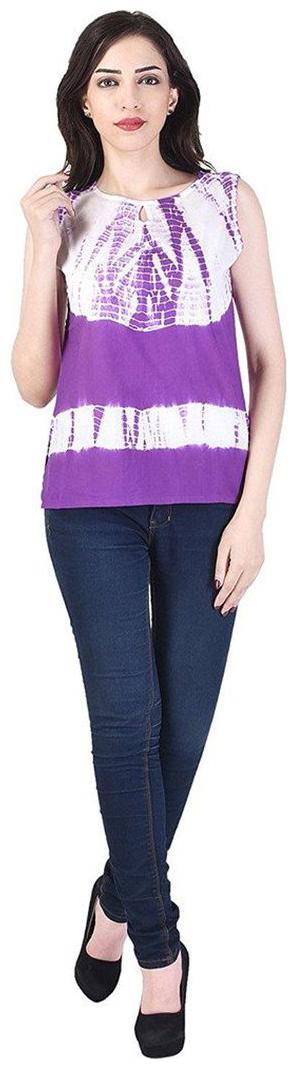 

CHINMAYA Women Geometric Regular top - Purple
