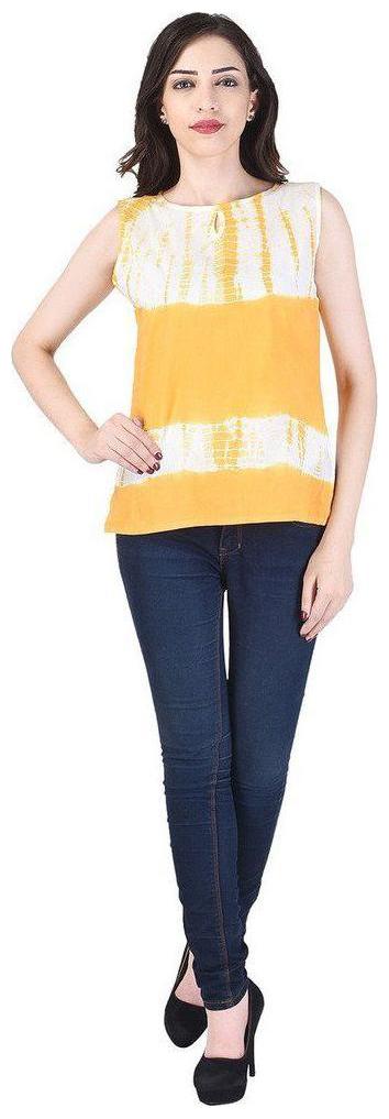 

CHINMAYA Women Geometric Regular top - Yellow