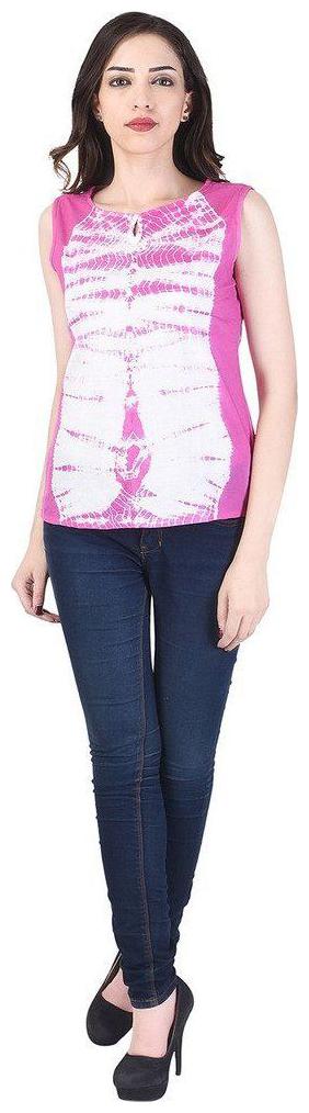 

CHINMAYA Women Geometric Regular top - Pink