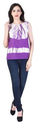 

CHINMAYA Women Geometric Regular top - Purple