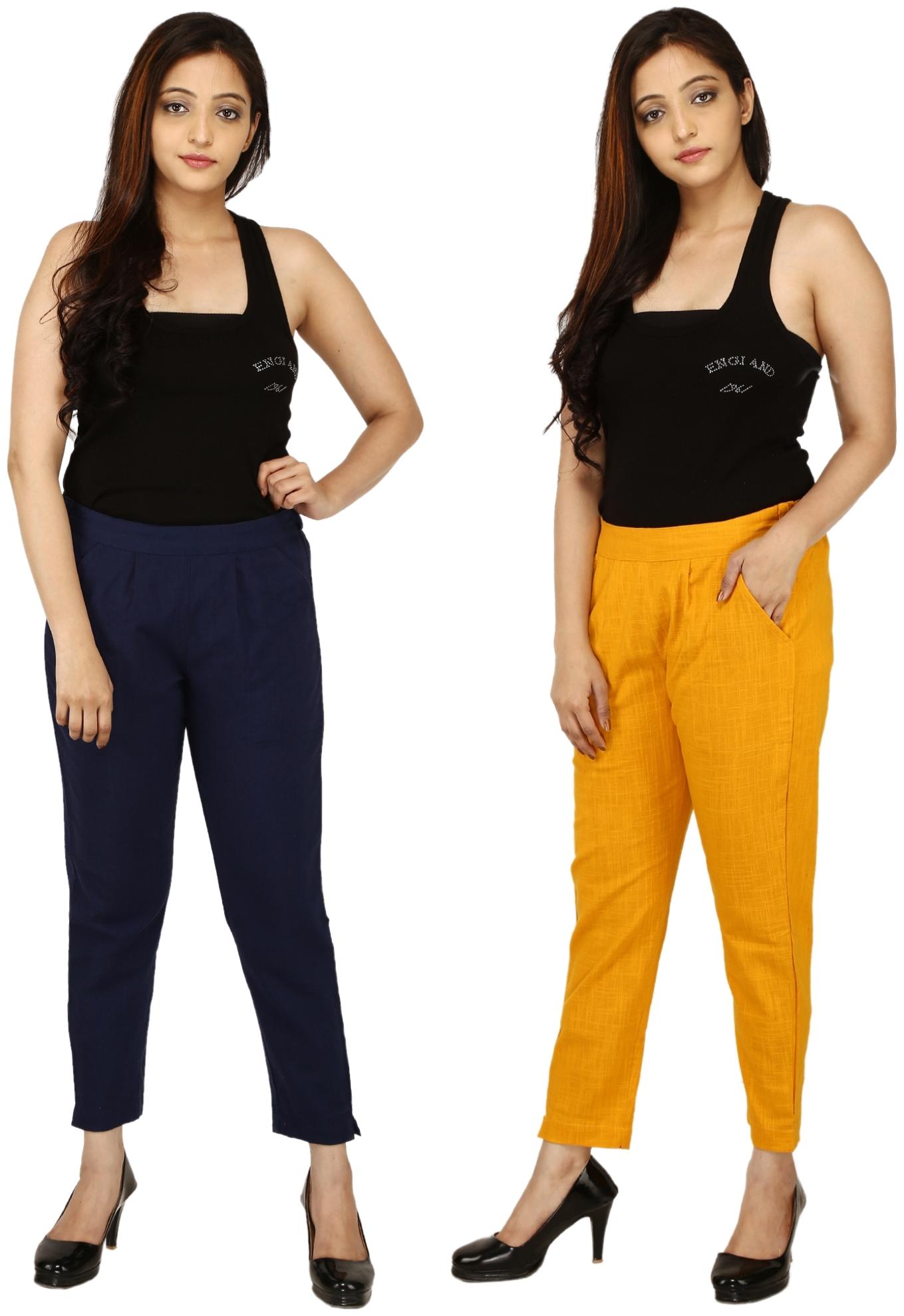 

Chinmaya Cotton Solid Multi Trousers Pant For Women