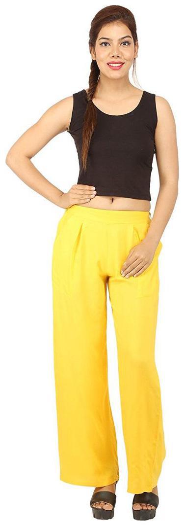 

CHINMAYA Regular Fit Women s Yellow palazzo