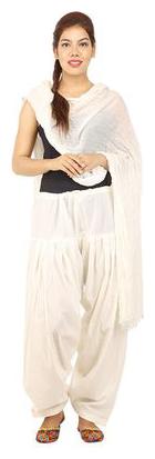 

CHINMAYA Cotton Churidar - White