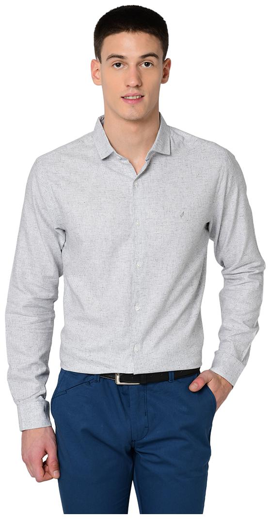 

Chlorophile Men Grey Solid Regular Fit Casual Shirt