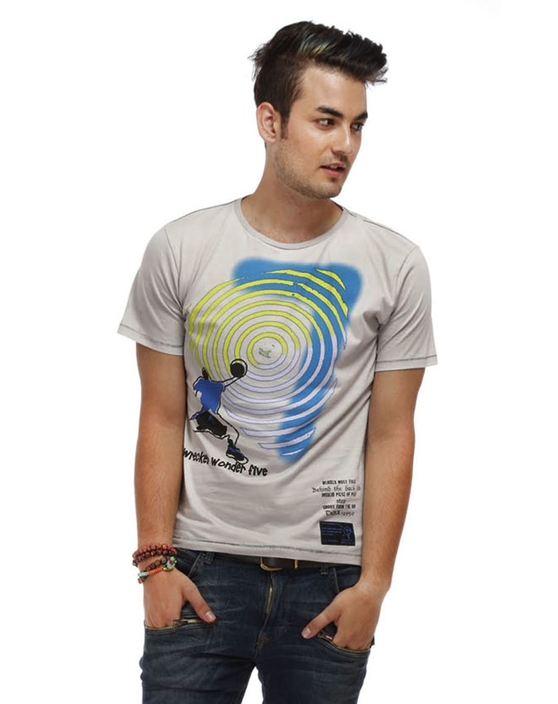 

Chlorophile Men Grey Regular fit Cotton Round neck T-Shirt - Pack Of 1