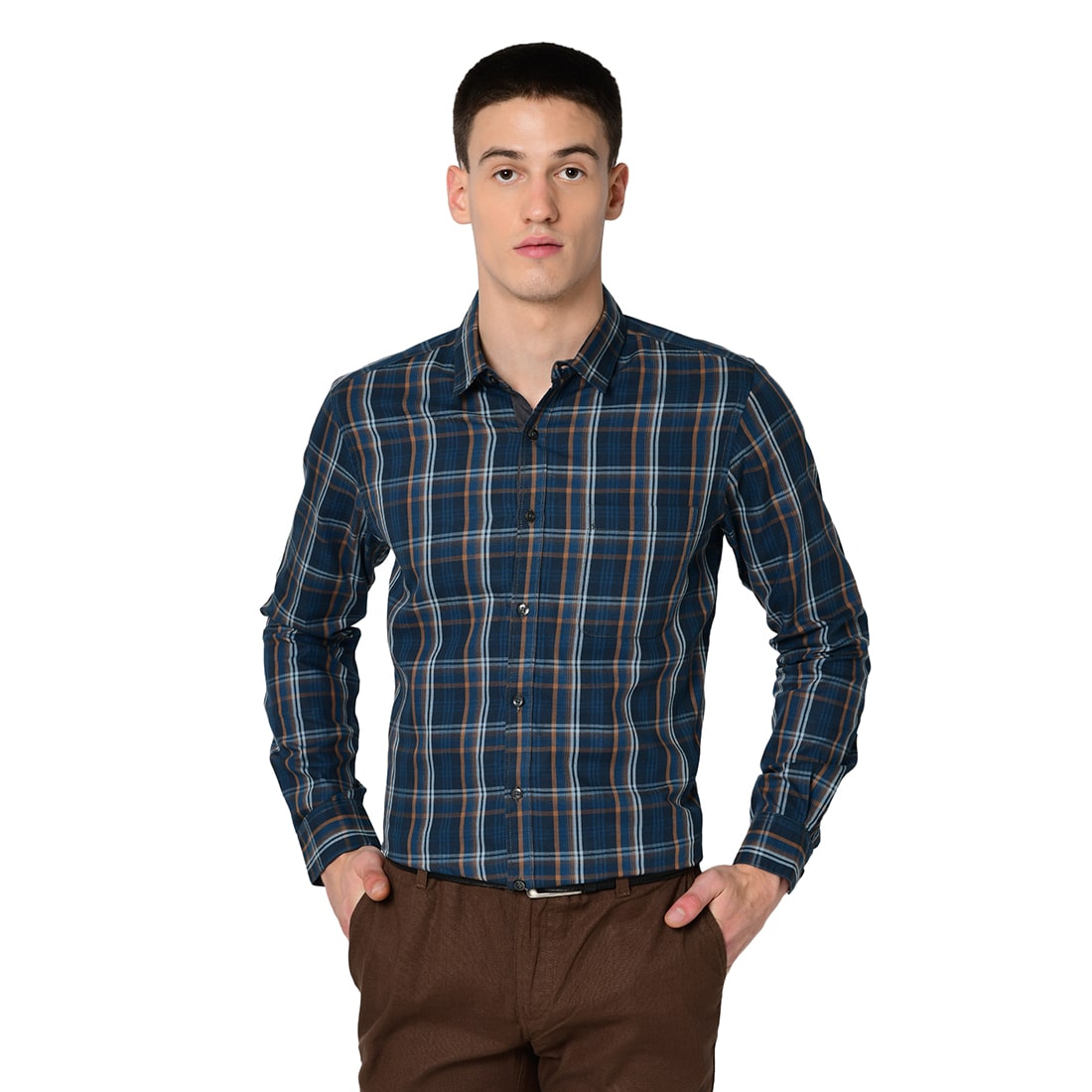 

Chlorophile Men Multi Checked Regular Fit Casual Shirt