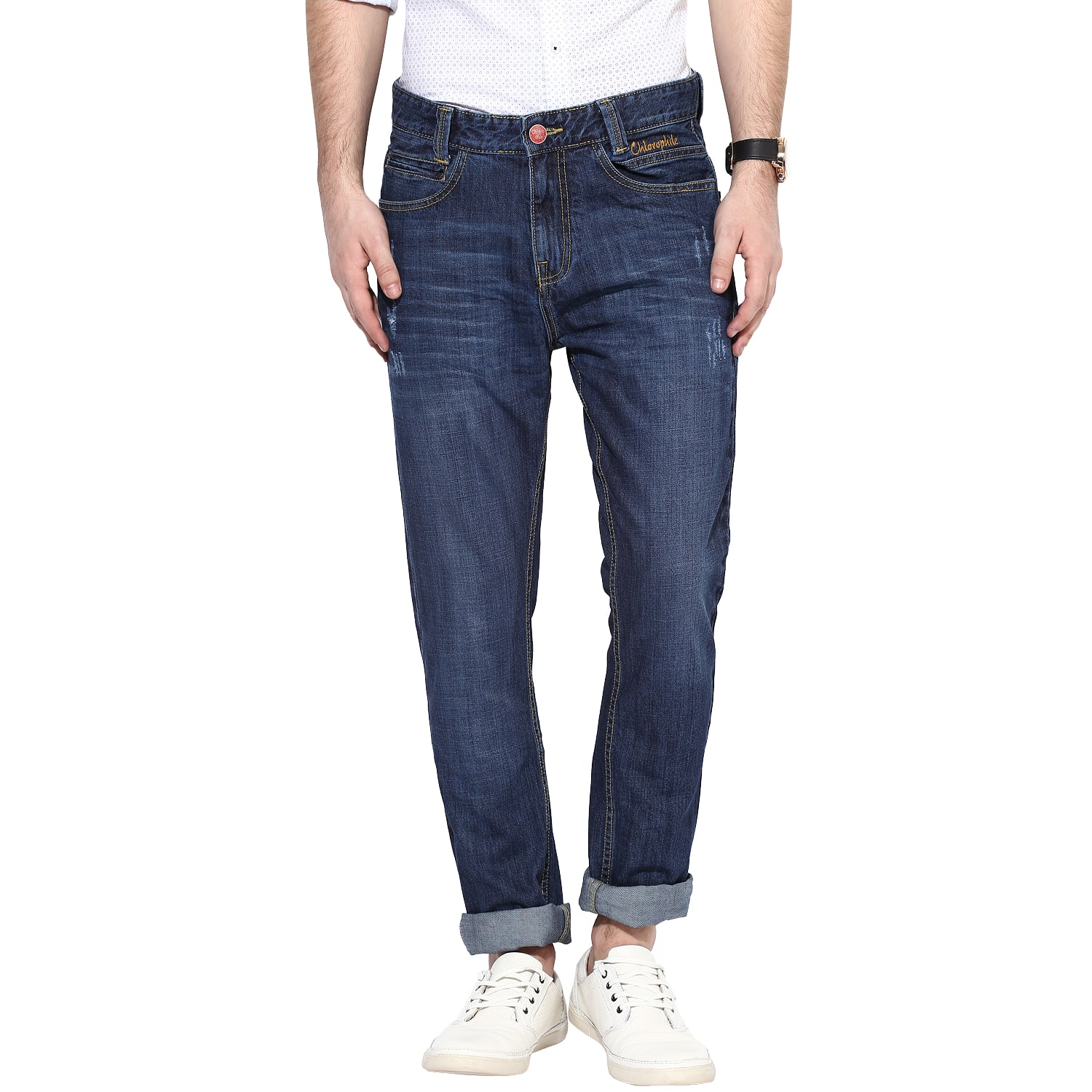 

Chlorophile Men Blue Regular Fit Jeans