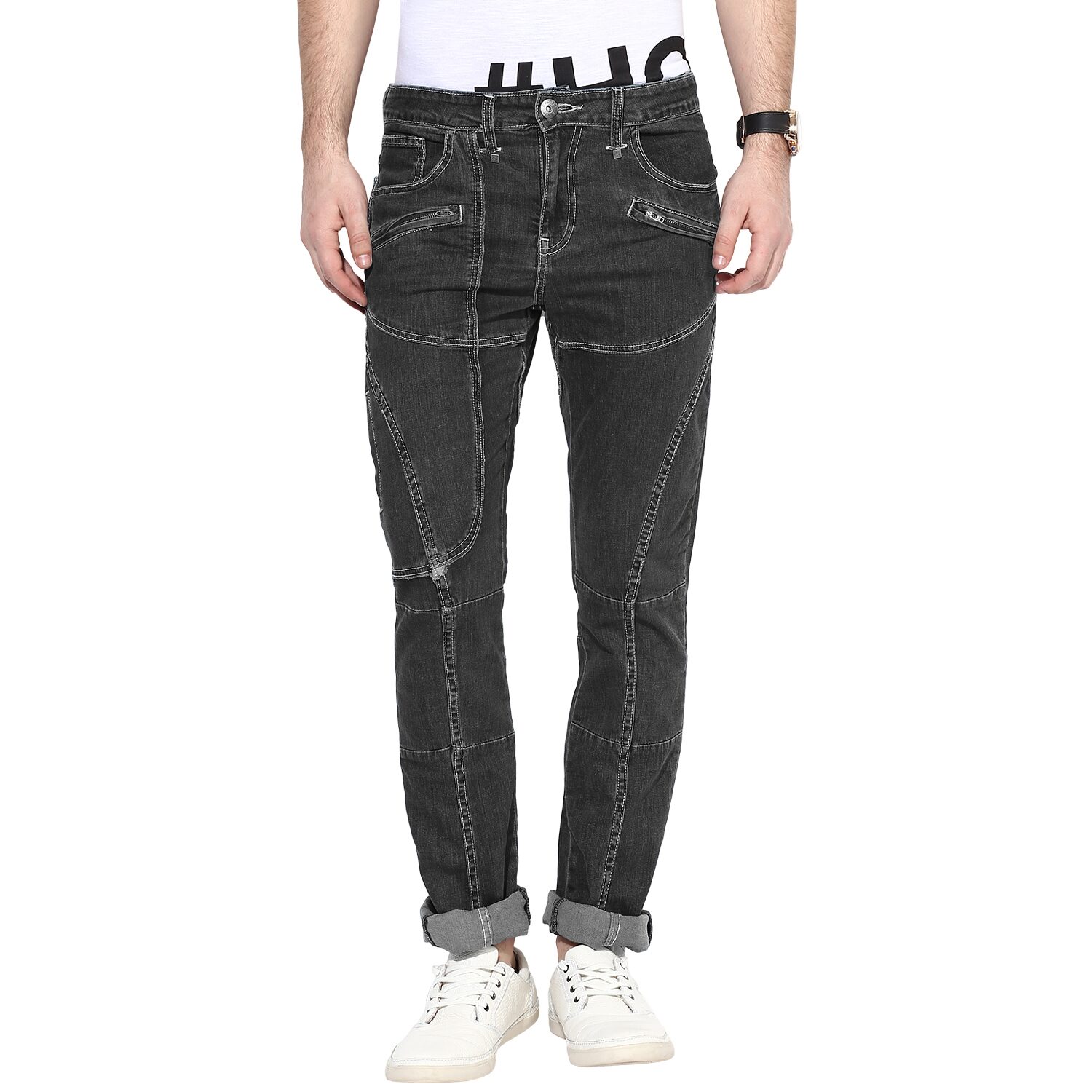 

Chlorophile Men Black Skinny Fit Jeans