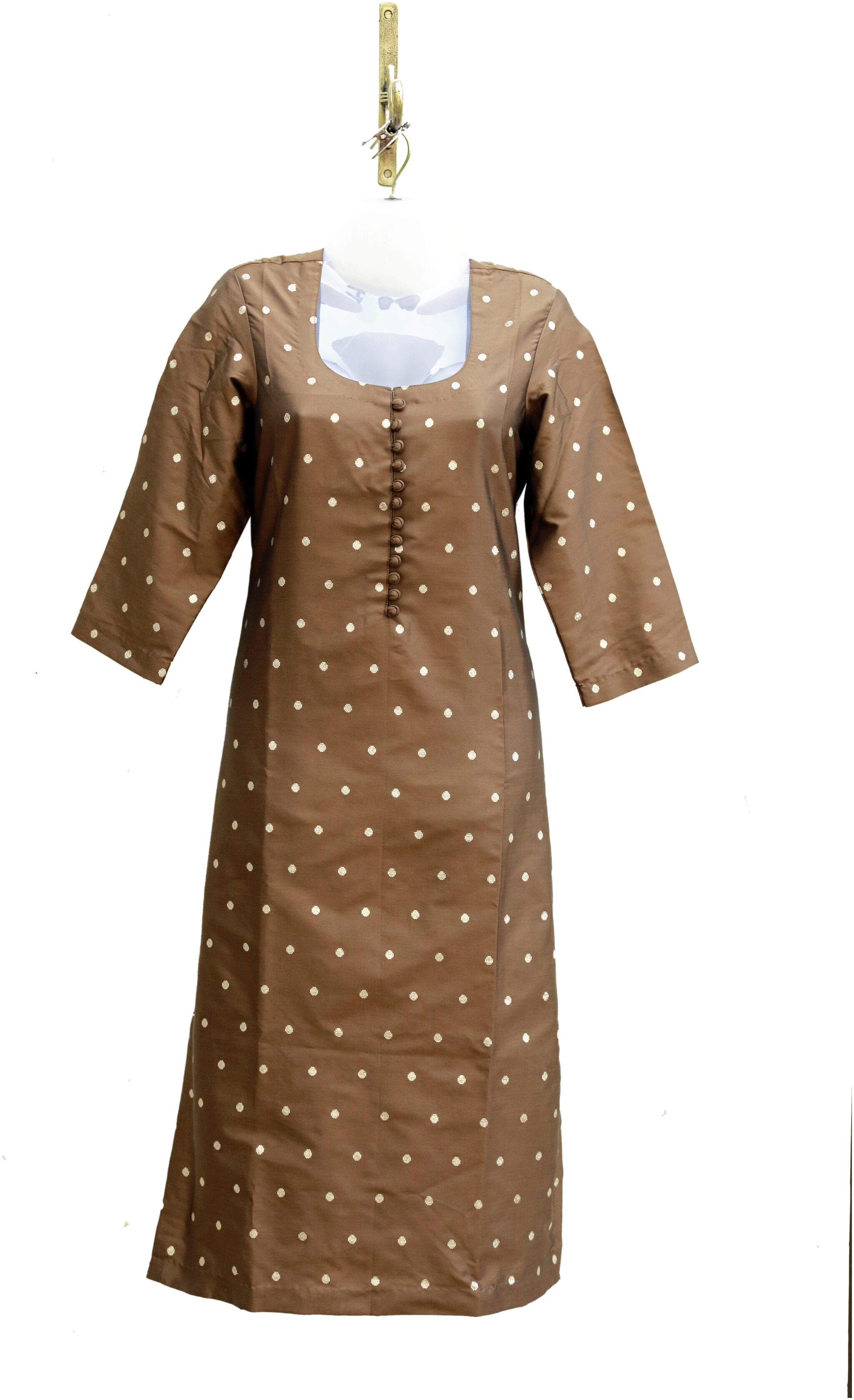 

Choclate Brown Satin Blended Kurta